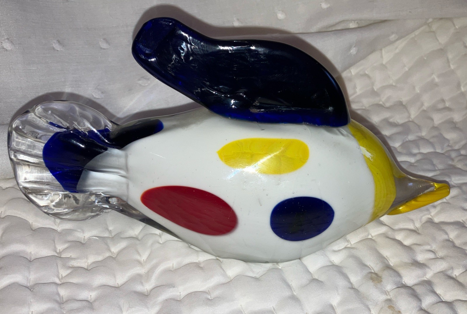 Vintage Leonardo Glass Fish Paperweight