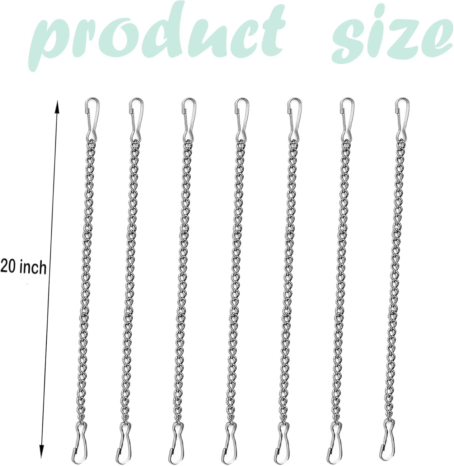 7 Pcs 20 Inch Stained Glass Window Hanging Chain,Premium Decorative Chain for Co