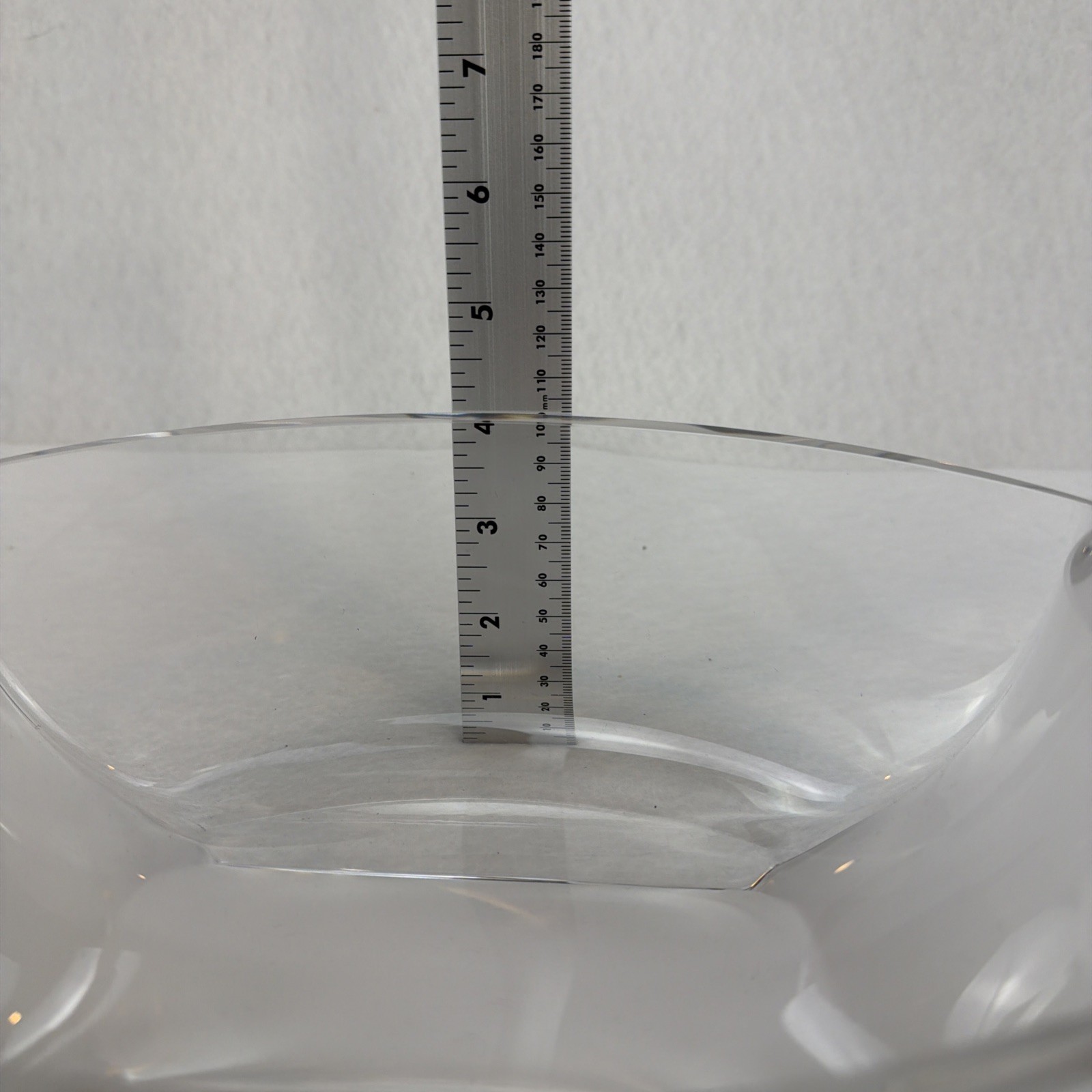 Corba Crystal Bowl Oblong Modernist Style Made in Italy 9.25” W 4” H Heavy