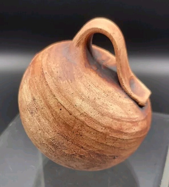Vintage Art Pottery Sleigh Bell ~ Approx. 3 in, Lovely Tone, Handmade, Unmarked