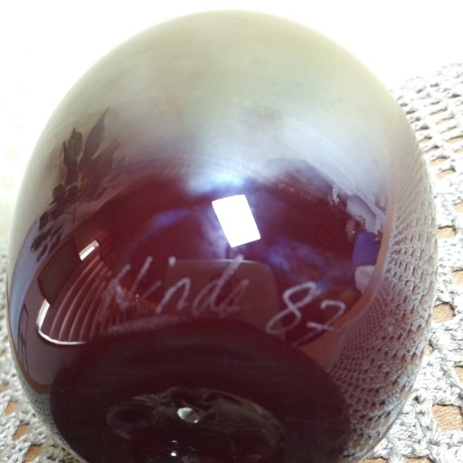 Iridescent Art Glass 5.5″ Vase Oil Slick Rainbow Hand Blown Studio Glass Signed