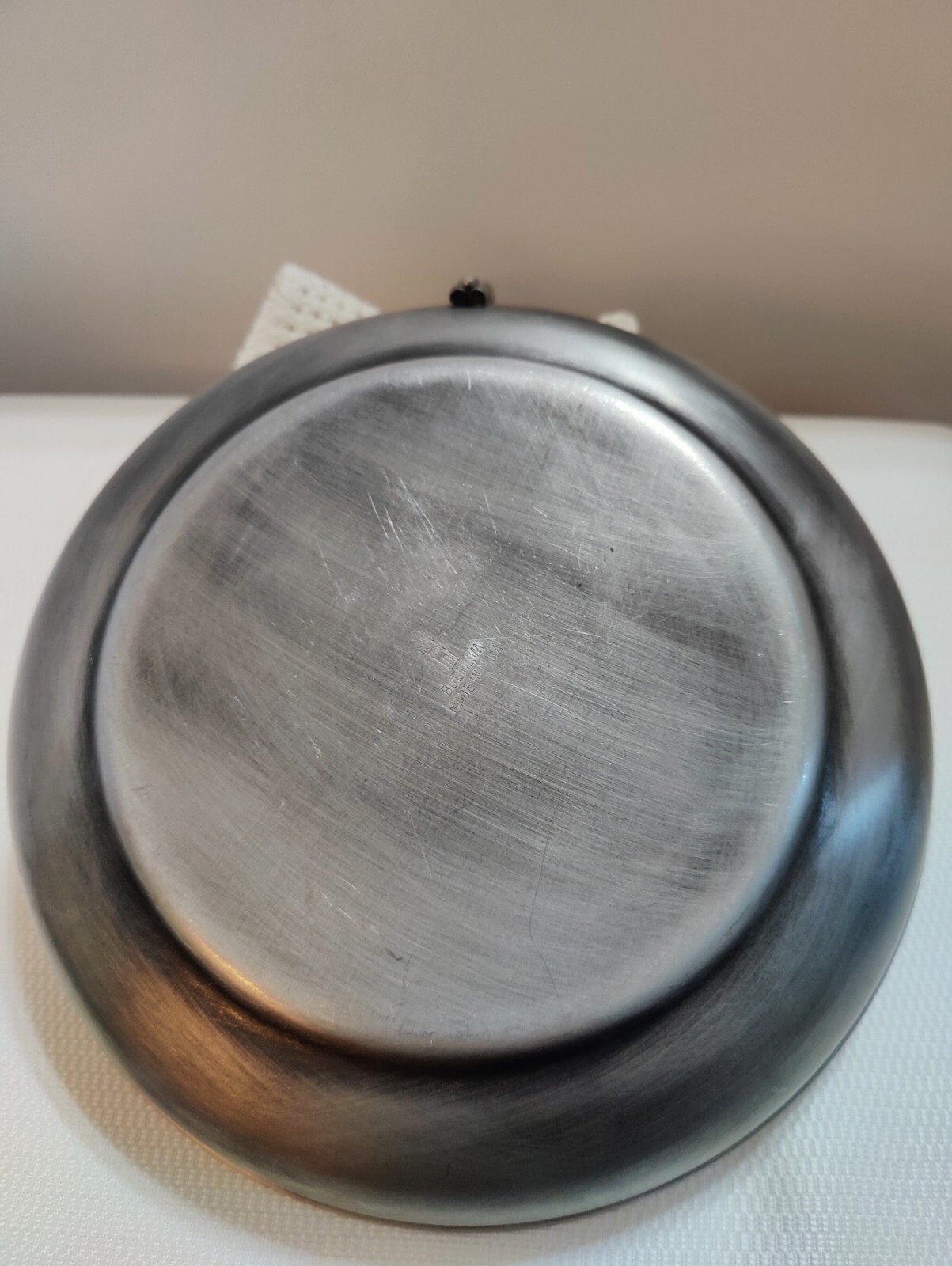 Vintage Pfaltzgraff Aluminum Chip/Dip/ Candle Holder with 9” Plate