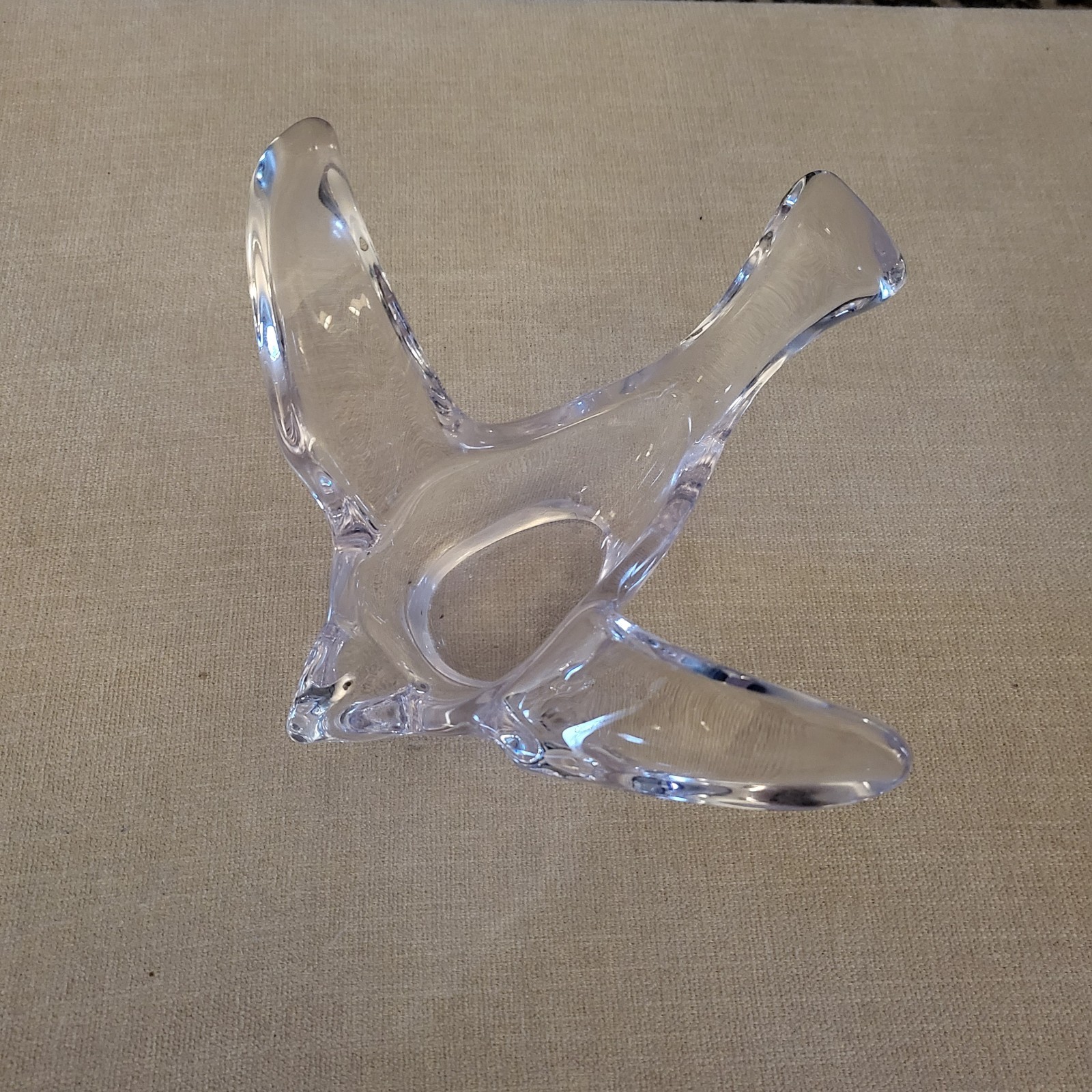 Princess House Crystal Art Glass Turtle Dove Bowl Candy Votive Trinket Dish