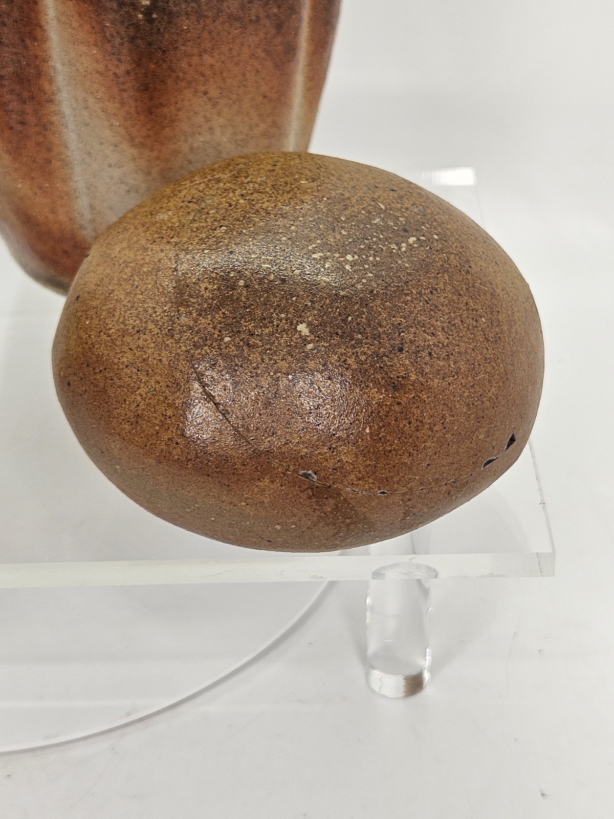 Tim Senn Tafts Mill Studio Art Pottery Vase & Stones Bloomington WI
