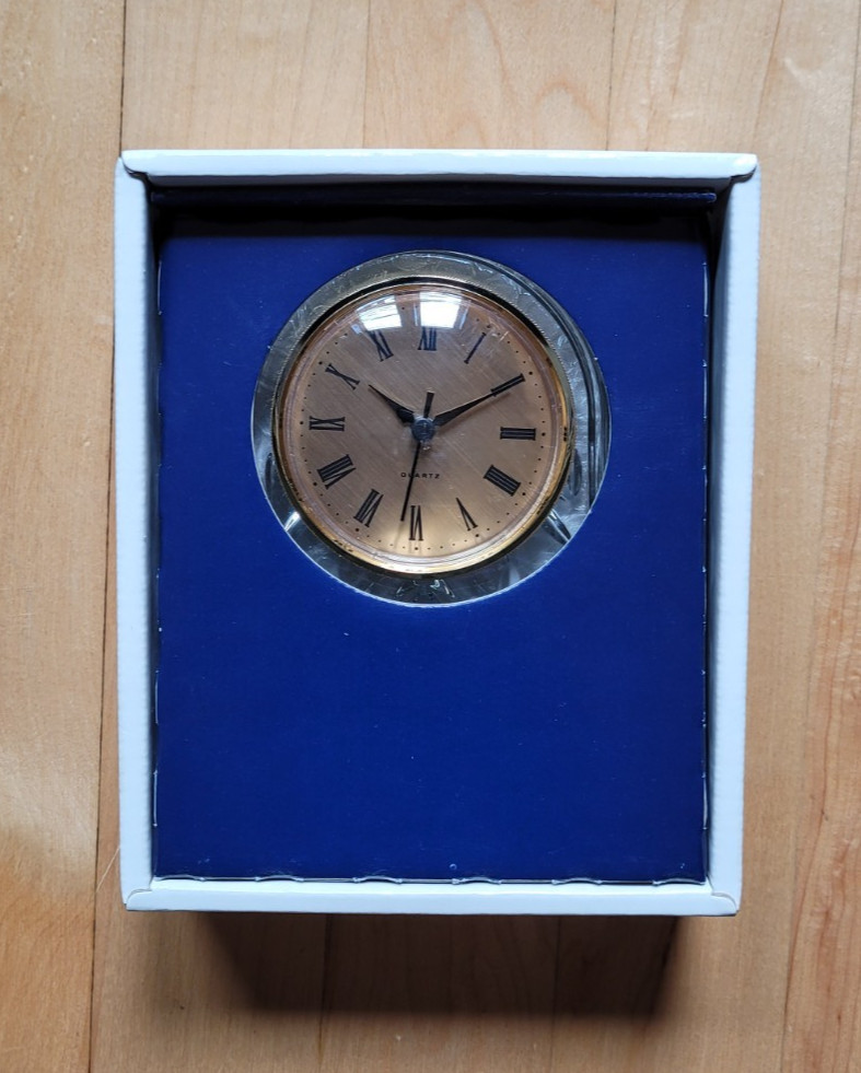 Royal Limited Crystal Beveled Dome Clock w/ Original box
