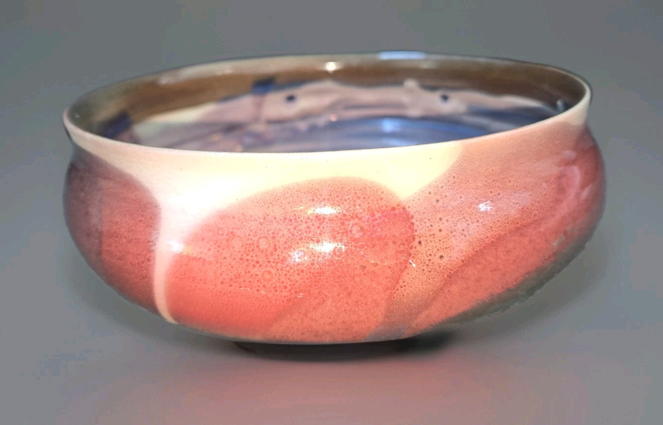 Vintage Latvia USSR Art Pottery Ceramic Bowl Vase Signed Skaidrīte Cihovska