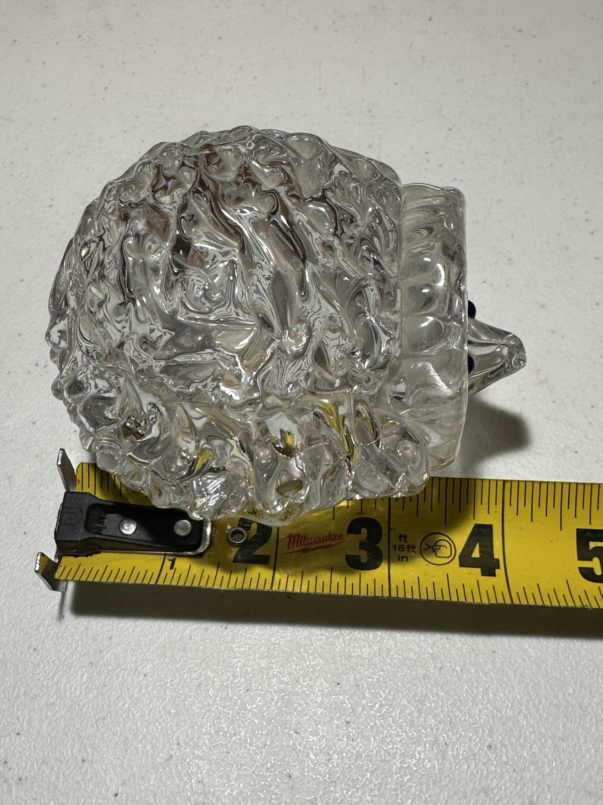 Vintage USSR Soviet Crystal Hedgehog Figurine, Glass Hedgehog