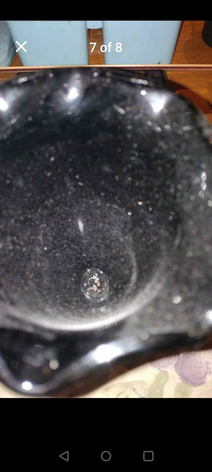 Vintage Art Deco Black Depression Glass Trophy Vase by L.E. Smith Co., 1930s