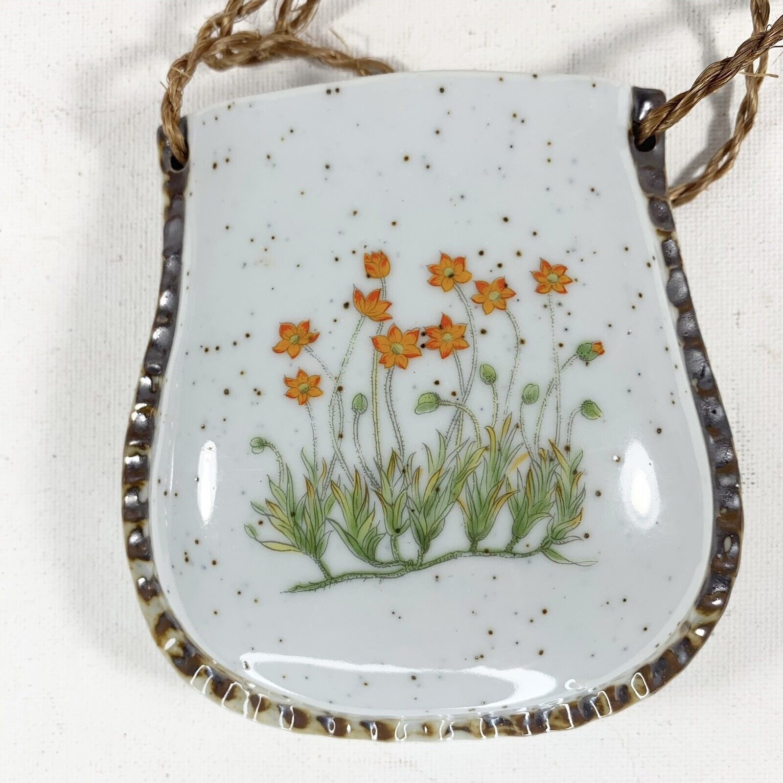 Vintage Wall Pockets Vases Ceramic Speckleware Counterpoint San Francisco Floral