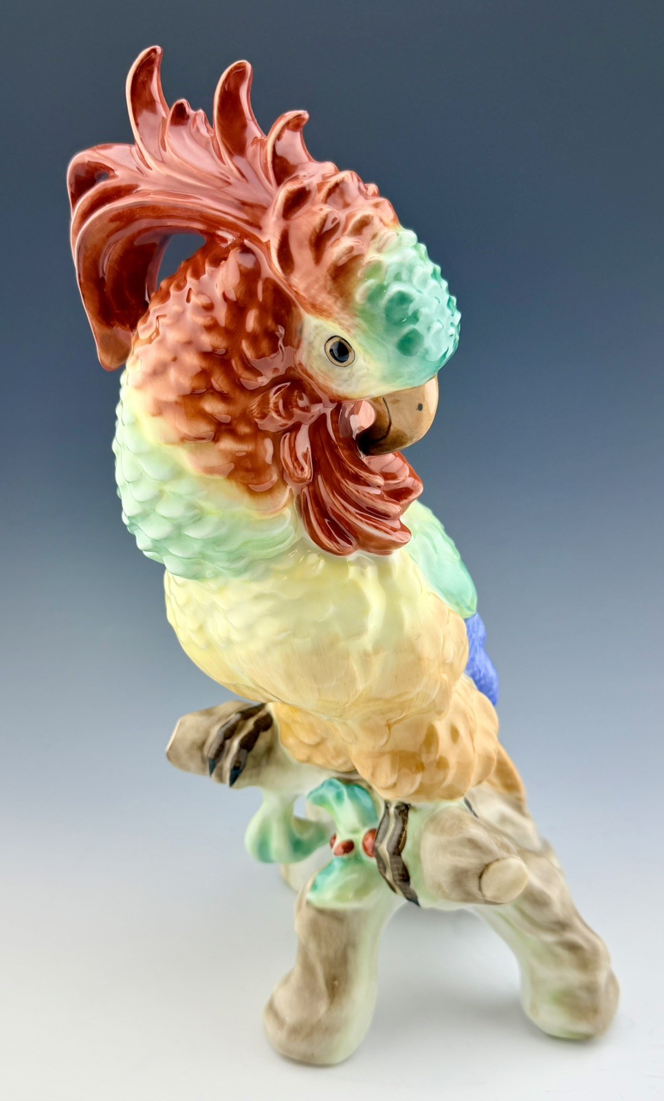 🦋 MINT HEREND Large 11” Cockatoo Natural Parrot Bird Figurine ($1,090 Retail)