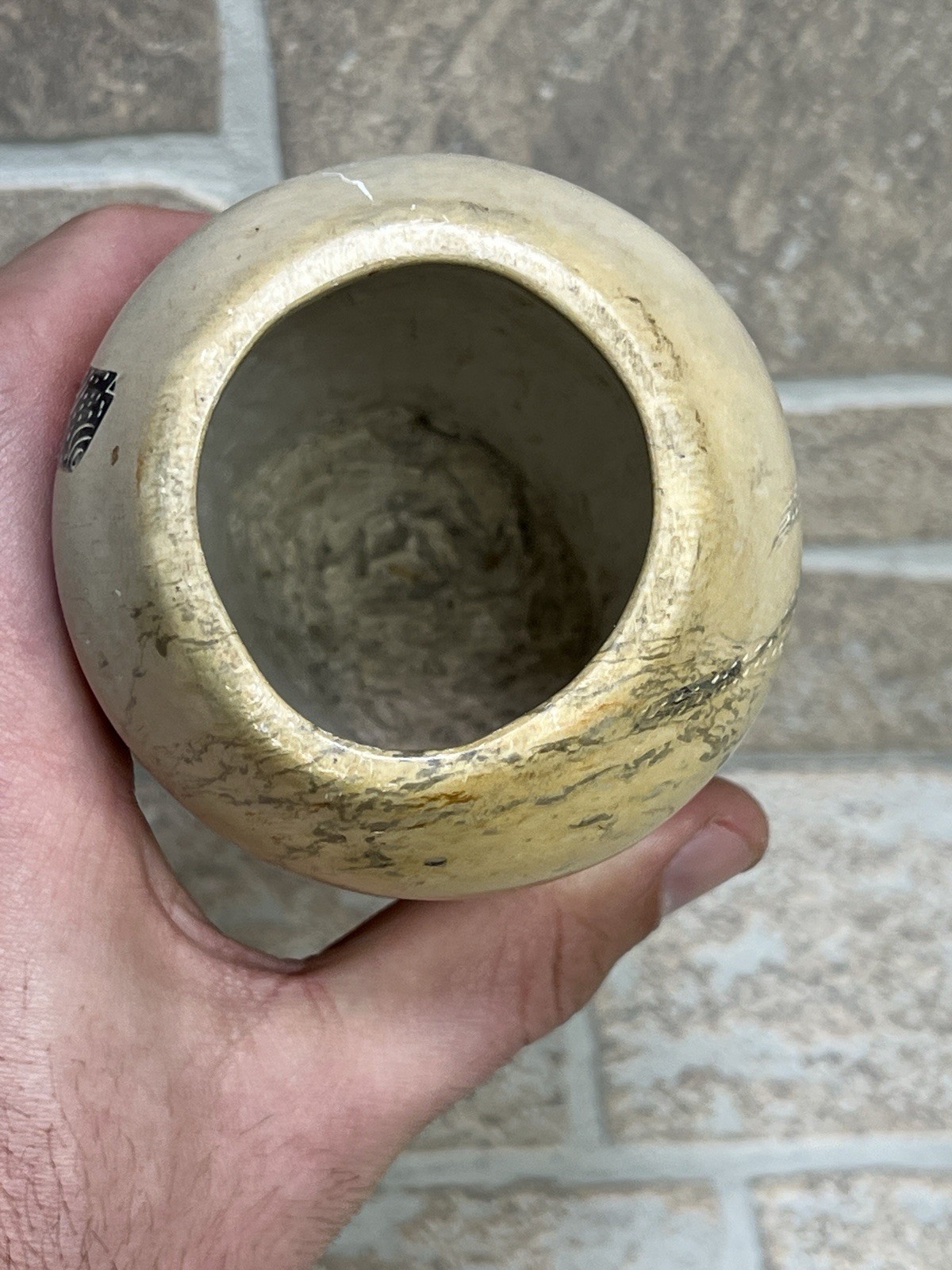Vintage Stoneware Pottery Vase Salamander Lizards 6.5″ Tall
