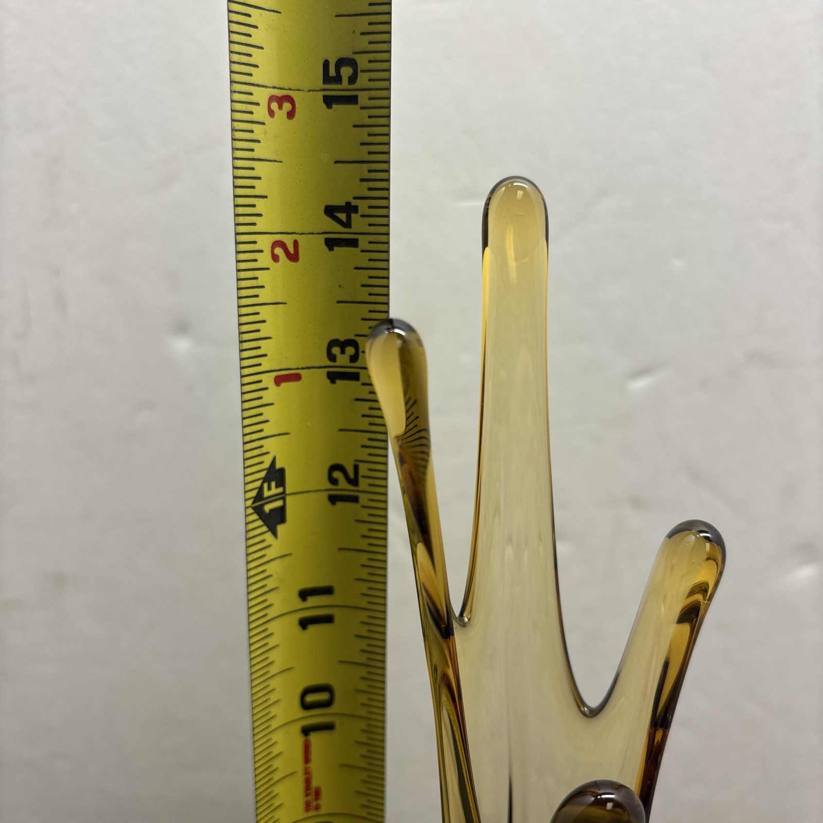 Vintage Viking Amber Swing Glass Vase 14.5”