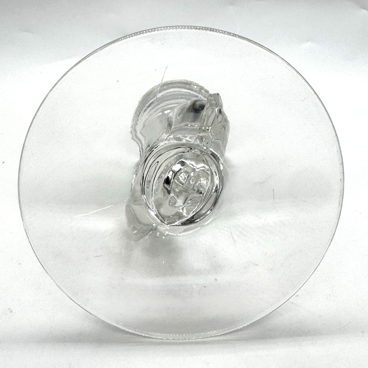 Vintage Fostoria Century Crystal Glass Swirl Candlestick Holder 4.5″ Tall