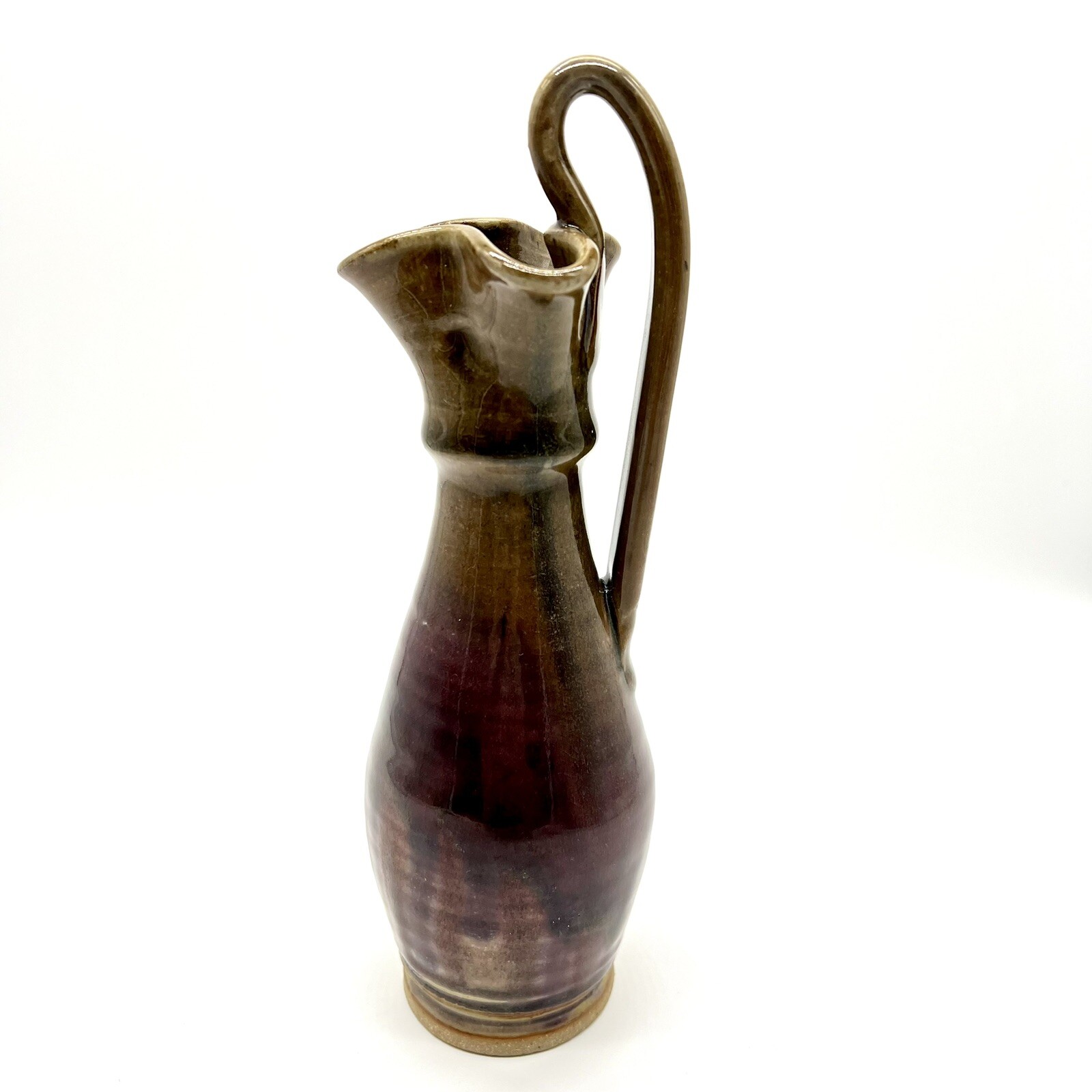 Nichols Pottery Bible Pot Rebecca Pitcher Brown Huckleberry Handmade Signed 8″