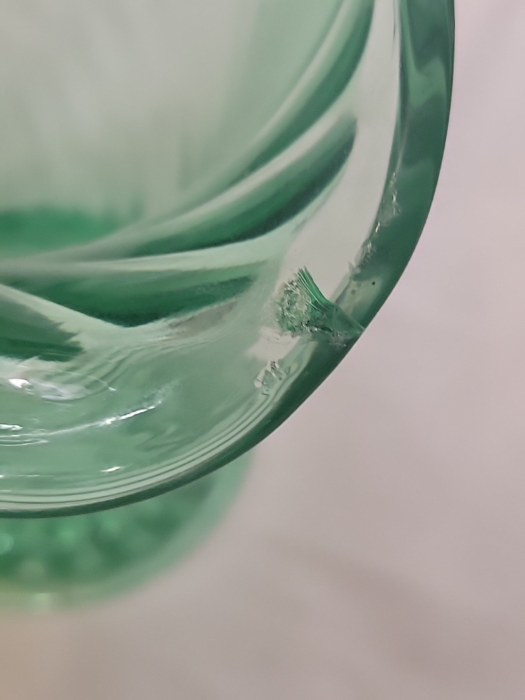 Vintage Uranium Glass Wedding Bridal Basket Ribbed UV Reactive Vaseline Glow Art