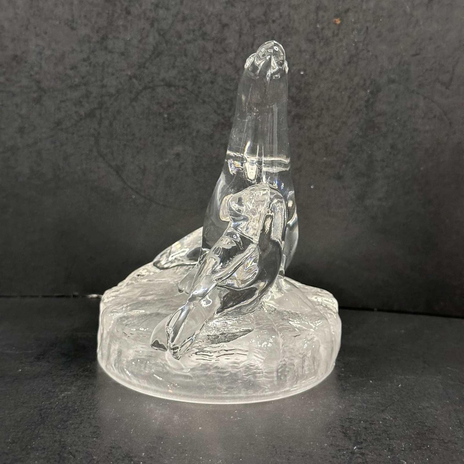 RCR Royal Crystal Rock Wildlife Seal and Baby Pup Lead Crystal Figurine, Italy