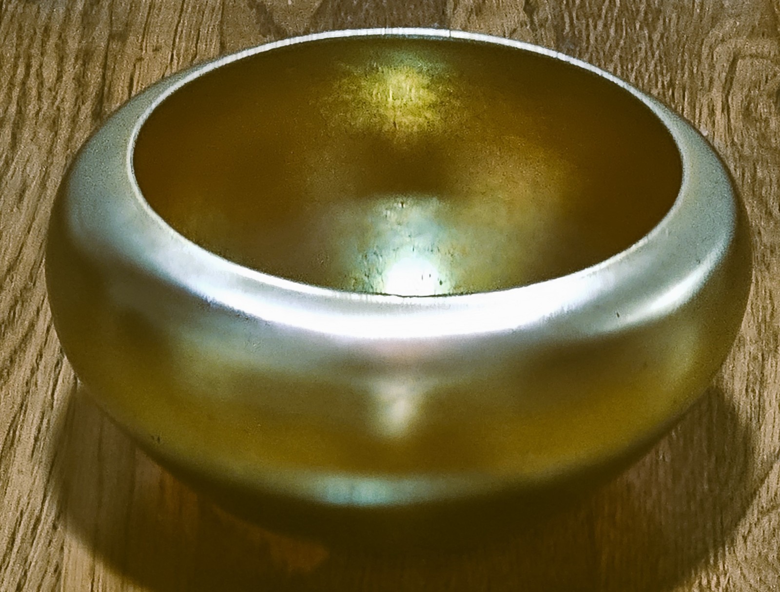 Steuben Gold Aurene Bowl Carder Era Signed 2687 Iridescent Art Glass
