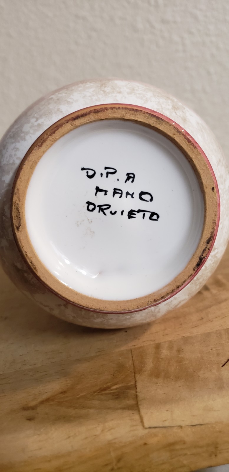 5.75 ” Ceramic Hand Painted Signed Vase.