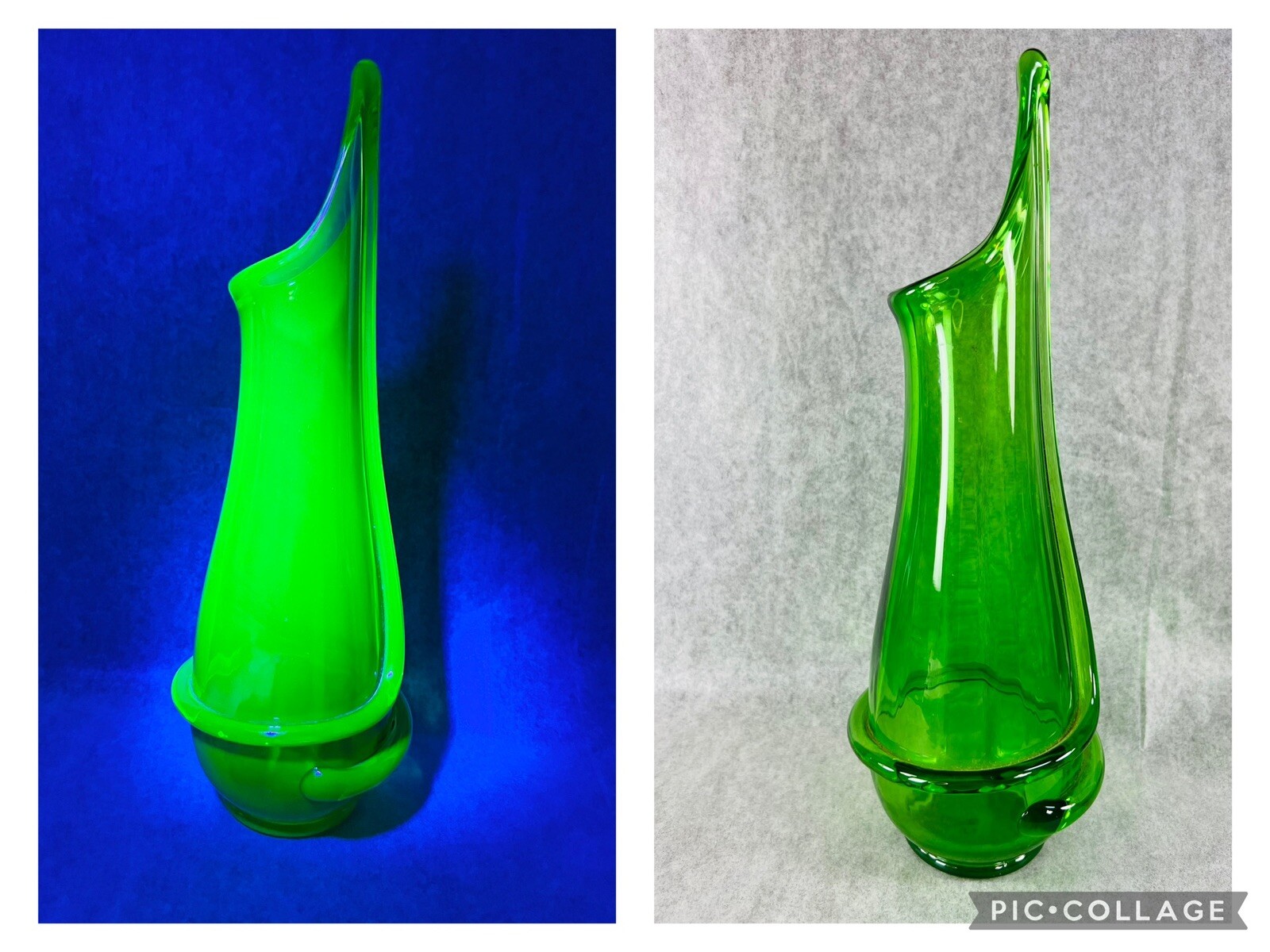 #229 Kanawha Rare Green Glass Uranium Mint Condition swung threaded gorgeous