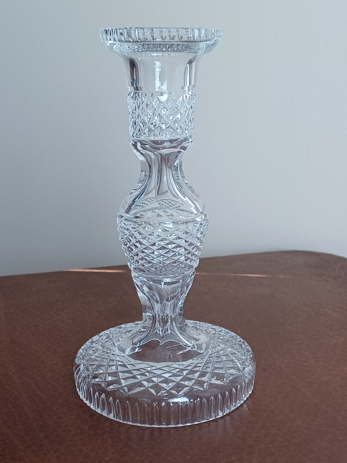 7 5/16 ” SINGLE LIGHT CANDLESTICK BY WATERFORD CRYSTAL DISCONTINUED PIECES