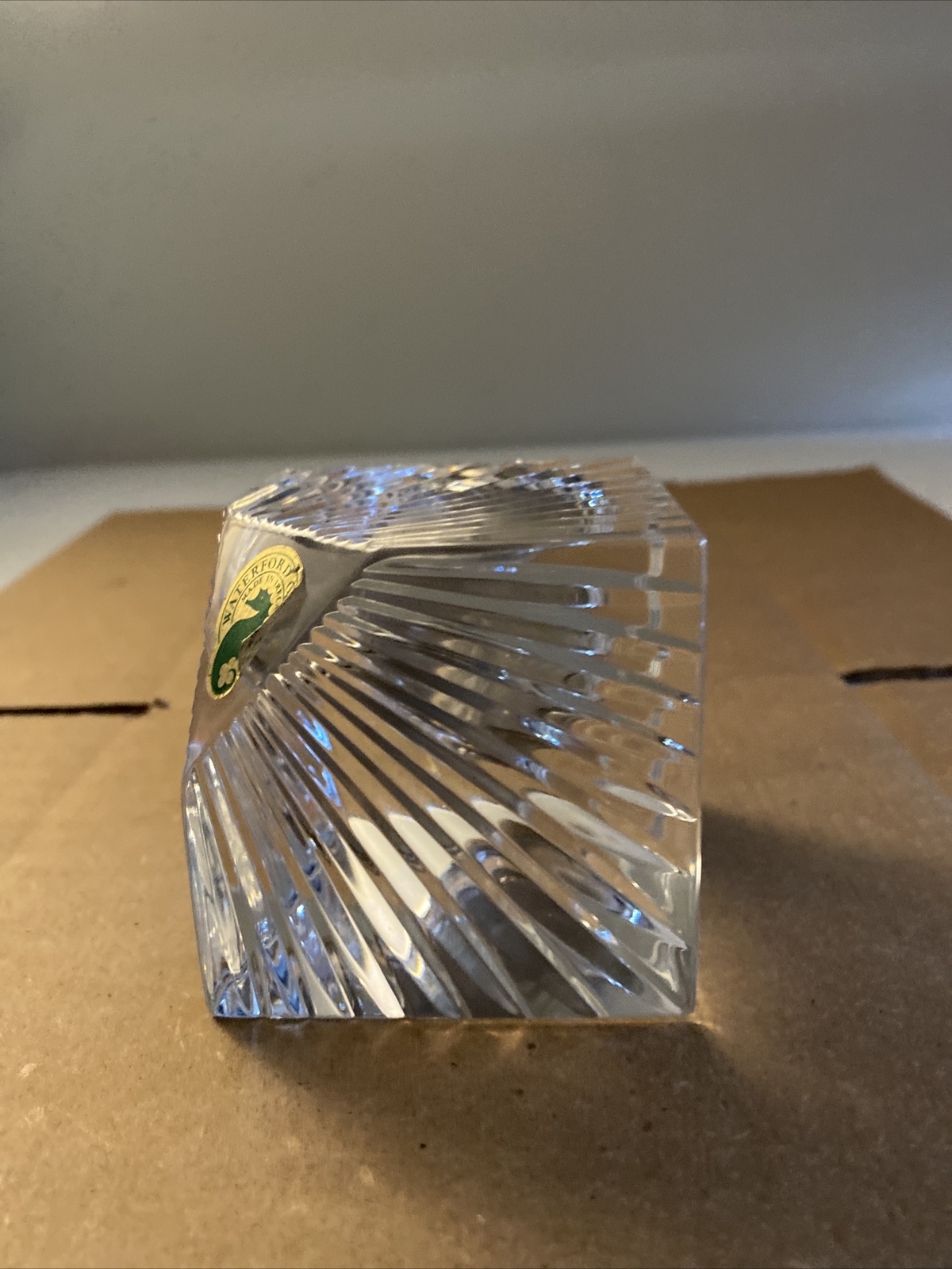WATERFORD CRYSTAL DESK CLOCK 2.5” X 2.5” Needs Battery