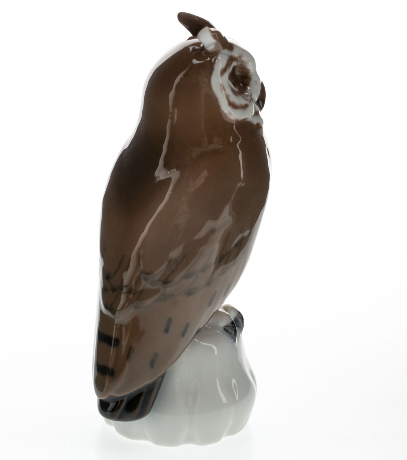Damaged Bing and Grondahl Owl # 1800 Denmark Porcelain 4in 1970-1983 Chipped Ear