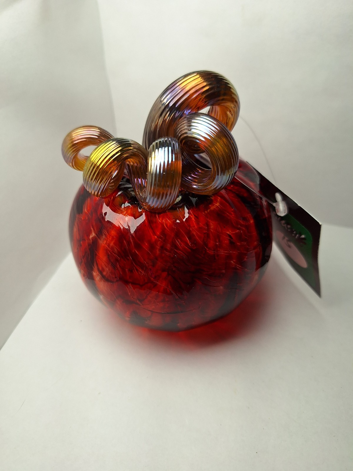 Hand-blown glass ornament from the Luke Adams Glassblowing Studio, CHIPPED DAMAG