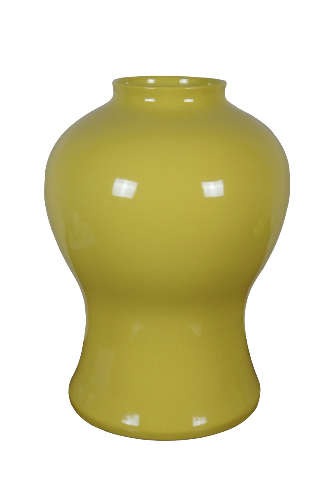 Global Views Colonial Williamsburg Beaufort Yellow Ginger Jar Urn Vase 20″