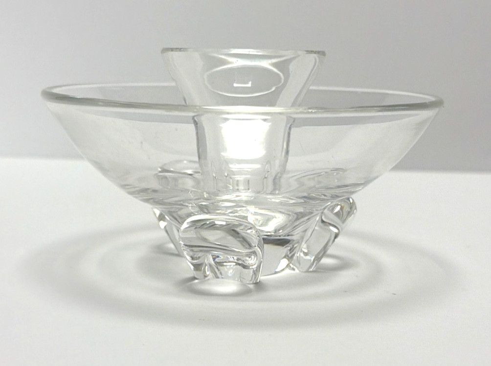Vintage Steuben Glass “Arch Coronet” Mid-Century Crystal Candlestick Holder #803