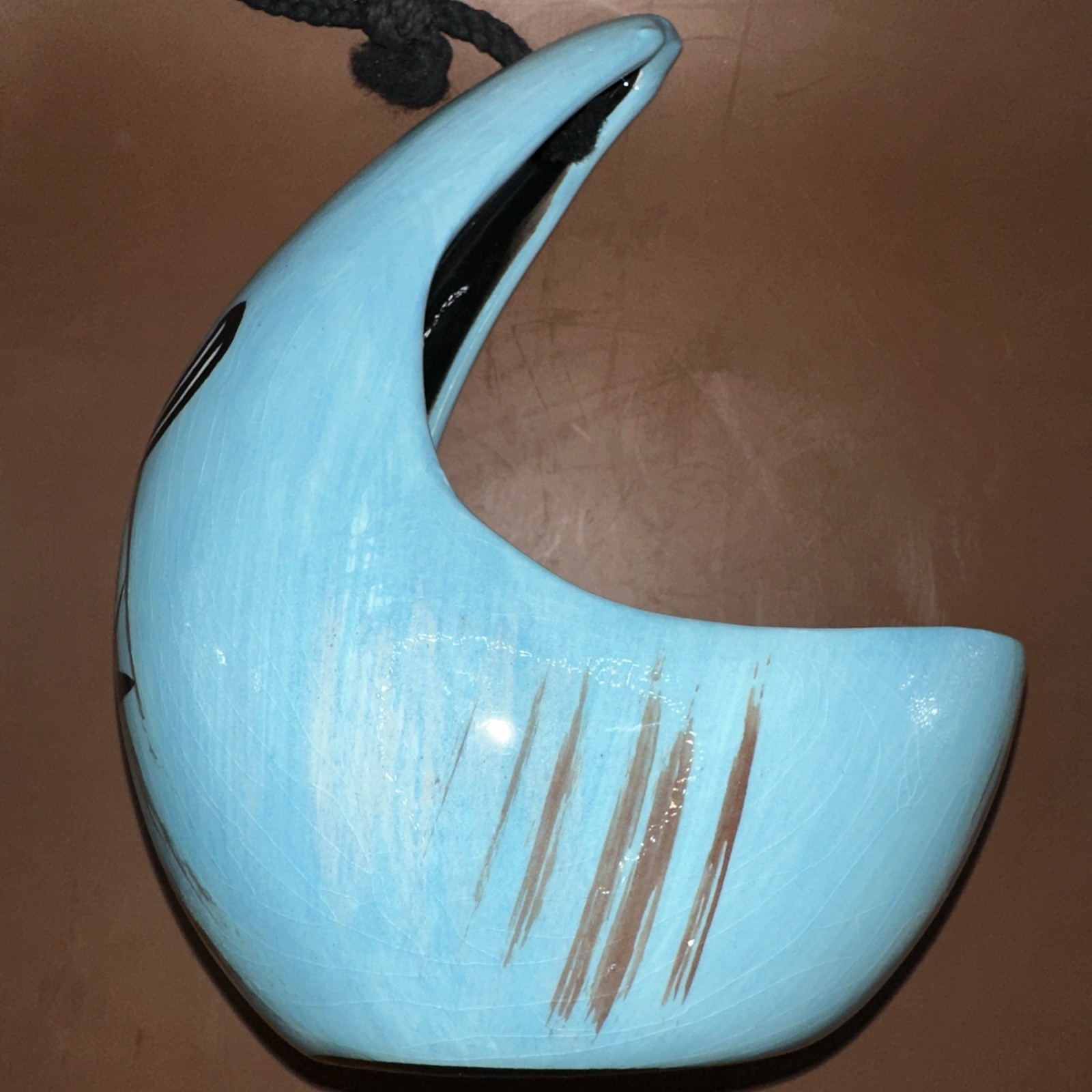 ARIZONA POTTERY TIPI-AZ 9.5″ CACTUS PLANTER OR BIRD FEEDER SIGNED TIPI-AZ 17