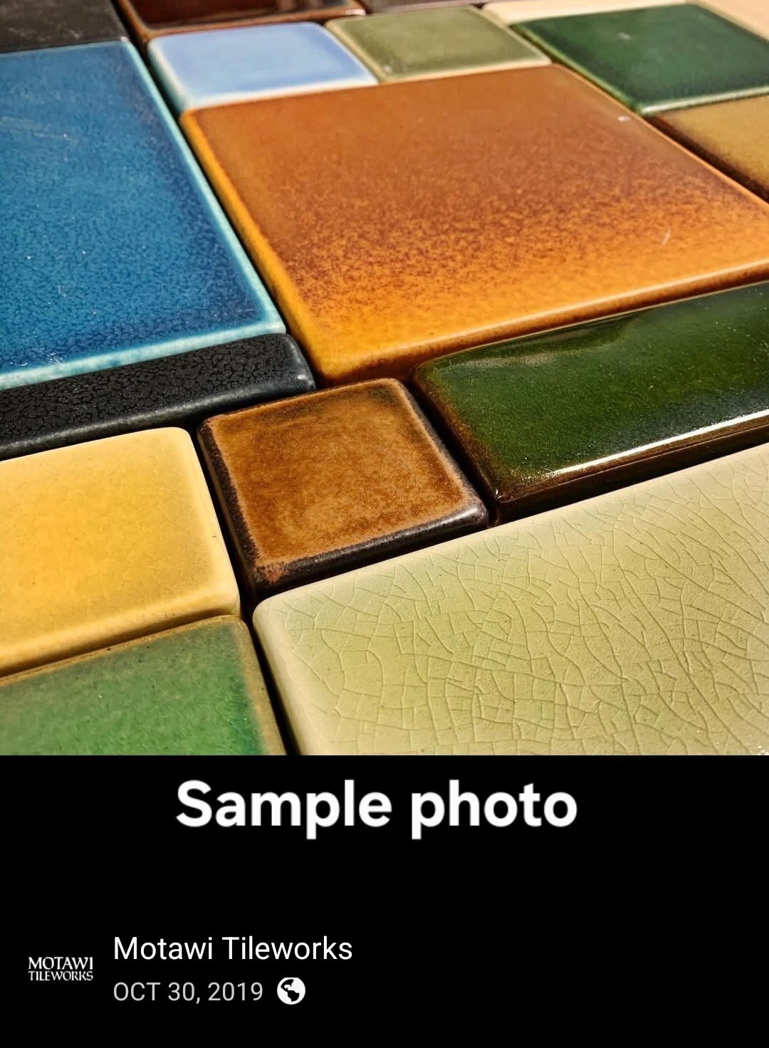 Motawi Tileworks Green Tile Ann Arbor Michigan 3×3 T-17