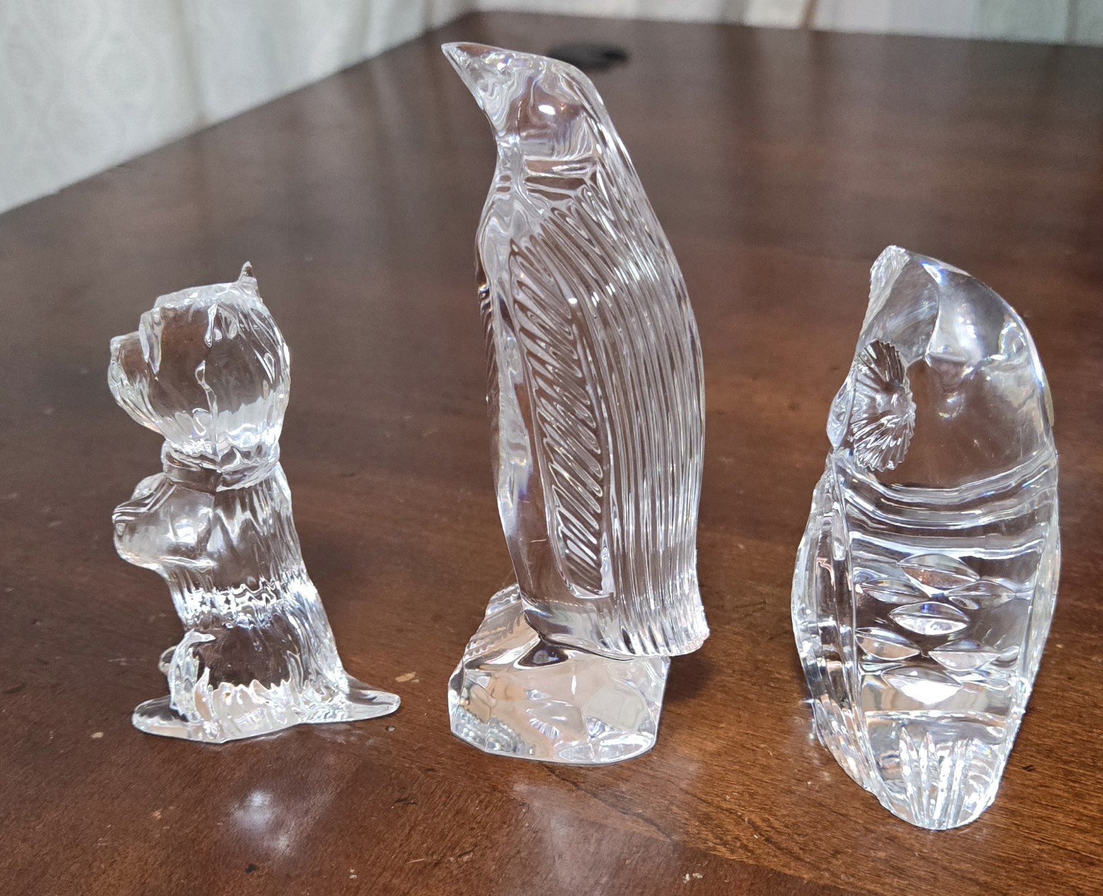 Adorable WATERFORD Cut Crystal Westie Dog Terrier 3 1/4″ Figurine W/label EUC