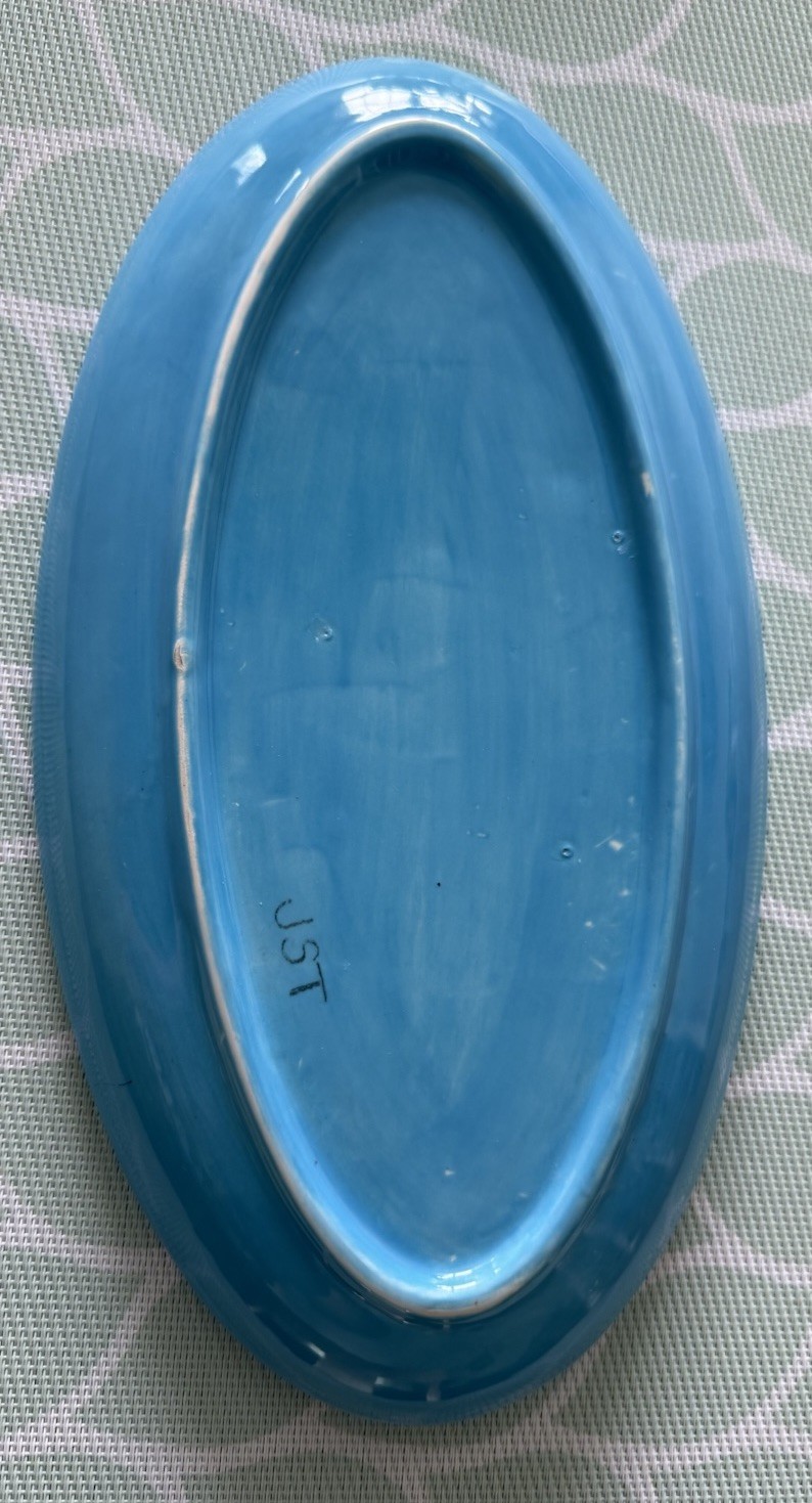 Ceramic Pottery Bowl With Hearts Hand Painted Unique Colorful Art Piece