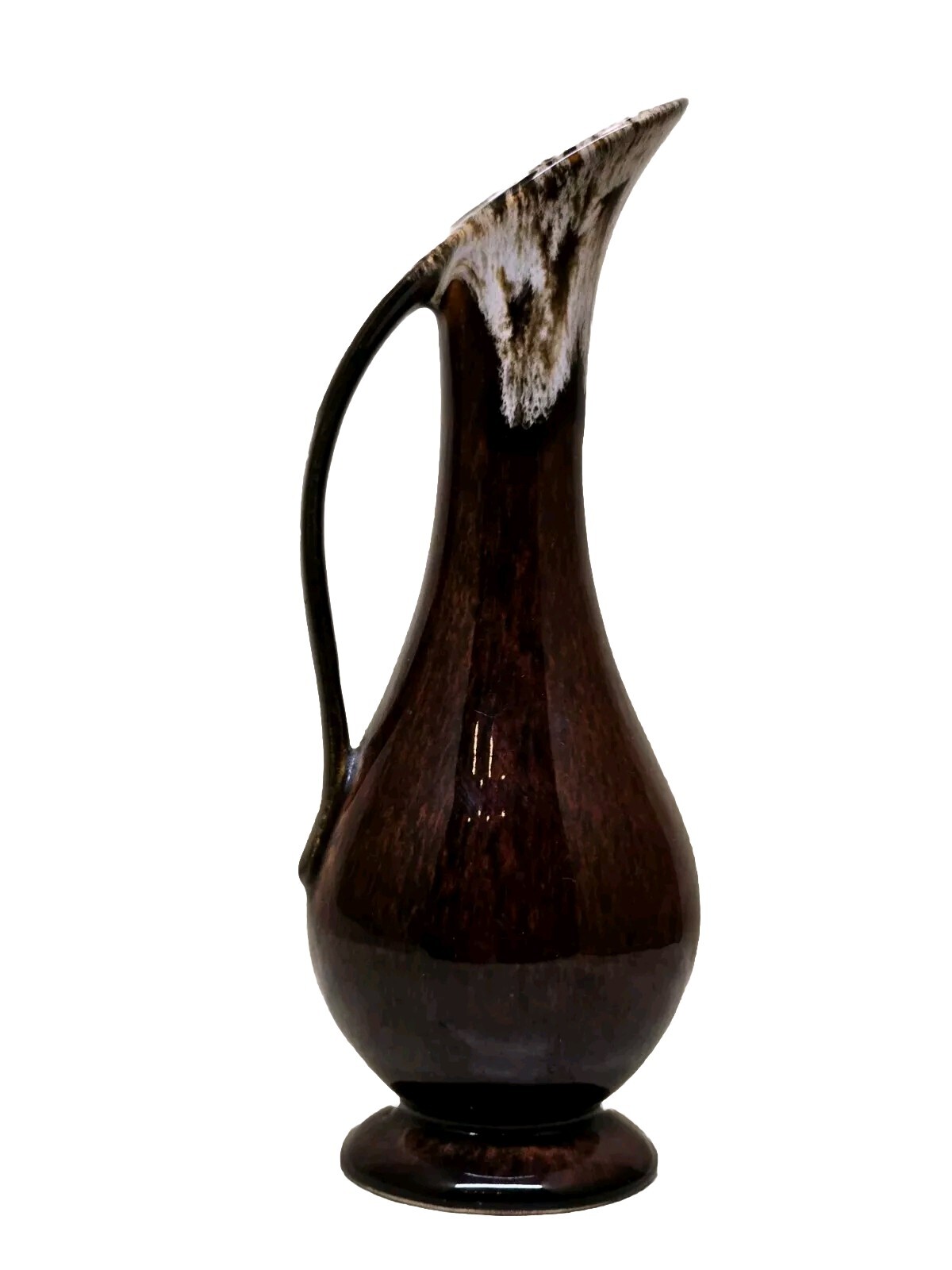 Dalton Drip Glaze Ewer 1950s EUC Pitcher Vase Browns and Cream marked USA – MCM