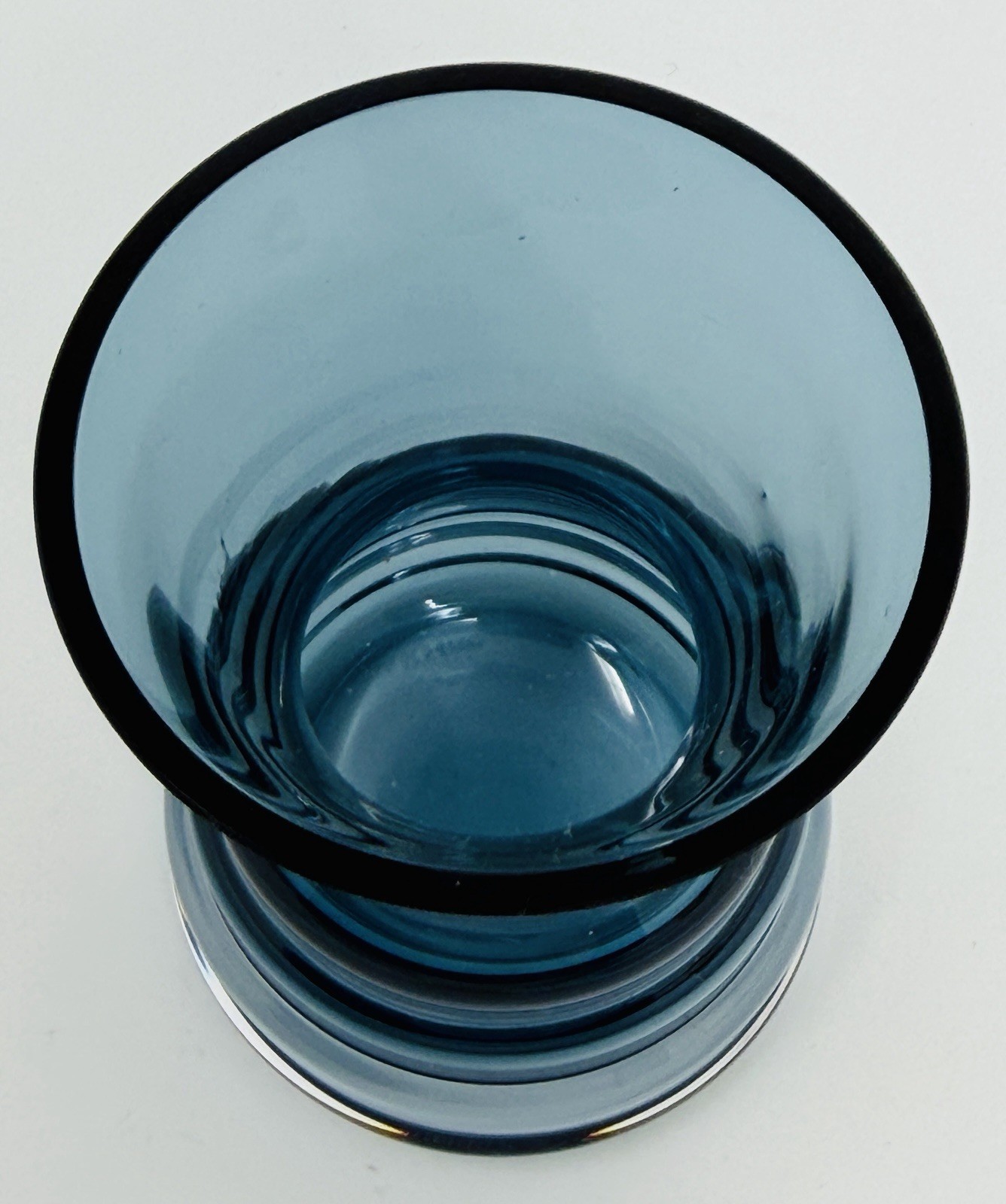 Dartington Sapphire Blue Crystal “Wibble” Vase Mini Gems 3.5” England