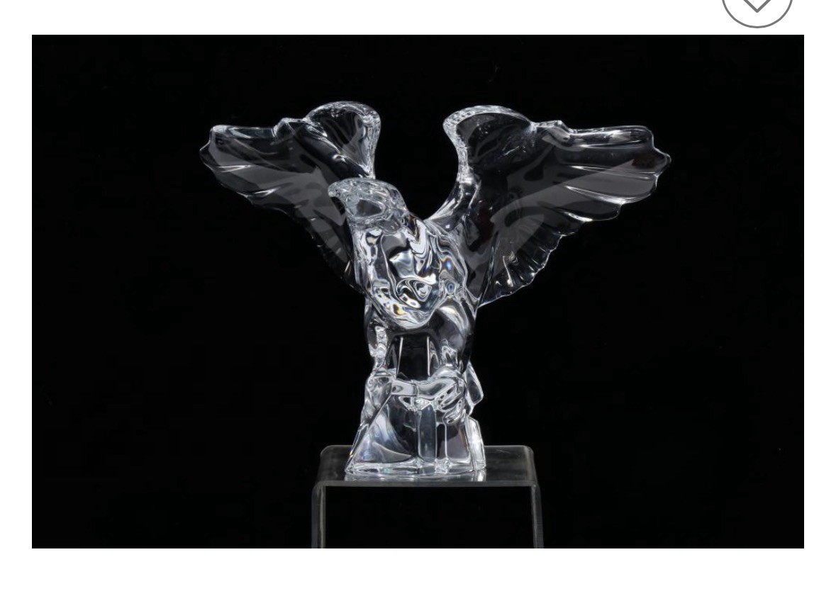 Baccarat Crystal American Eagle Figurine 7″ H X 9 5/16″ X 4 3/4″ D Original Box
