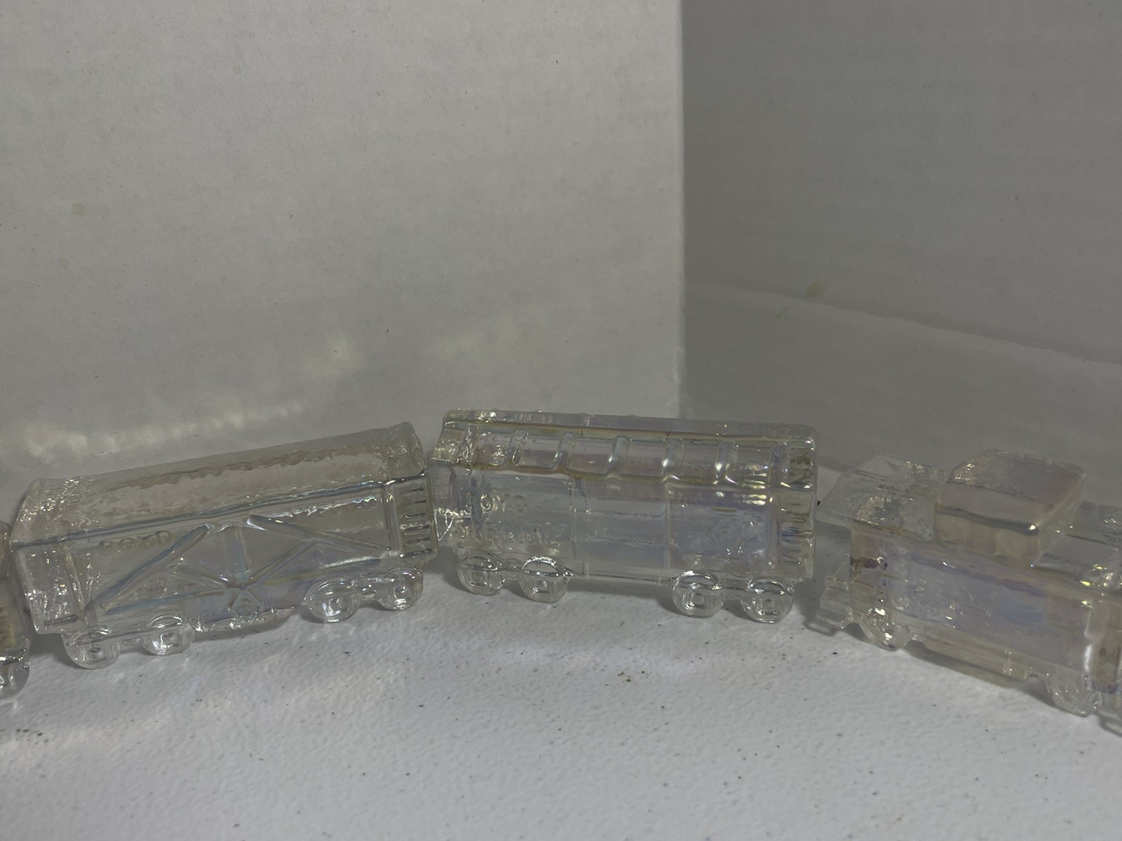Boyd Glass Crystal Carnival Train Set