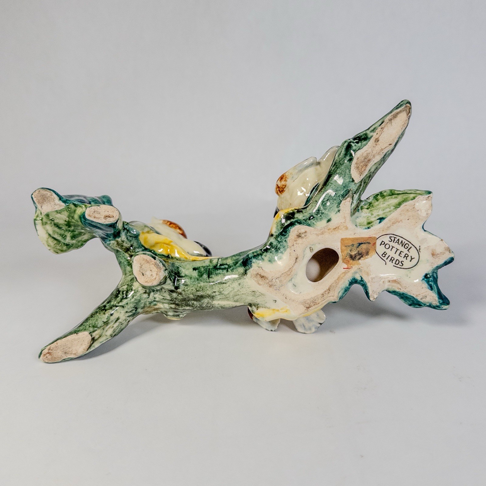 STANGL Pottery Bird #3581 Three Chickadees On A Branch