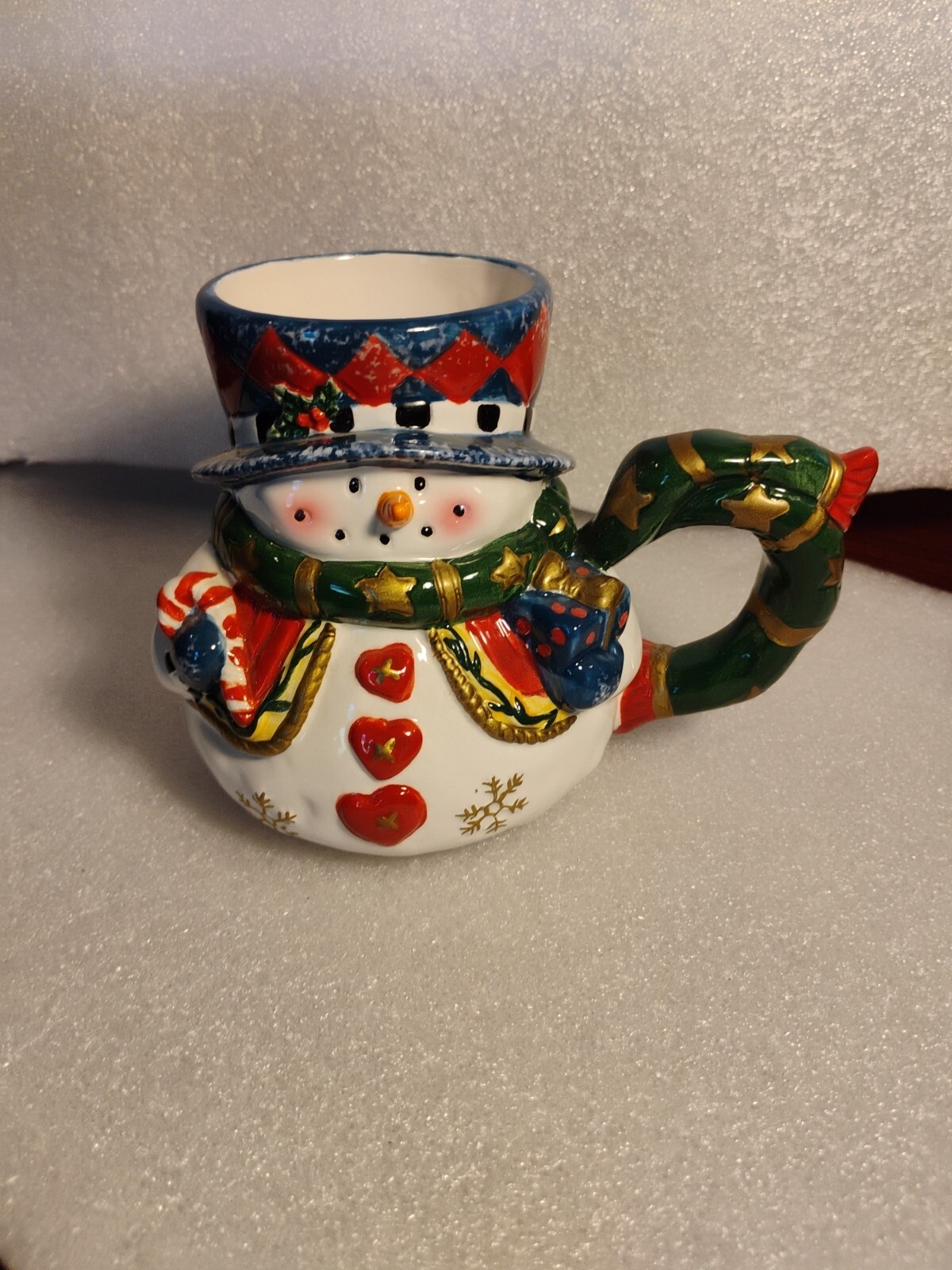 Snowman Mug Creamer Or Vase Four And A Half Inches Tall