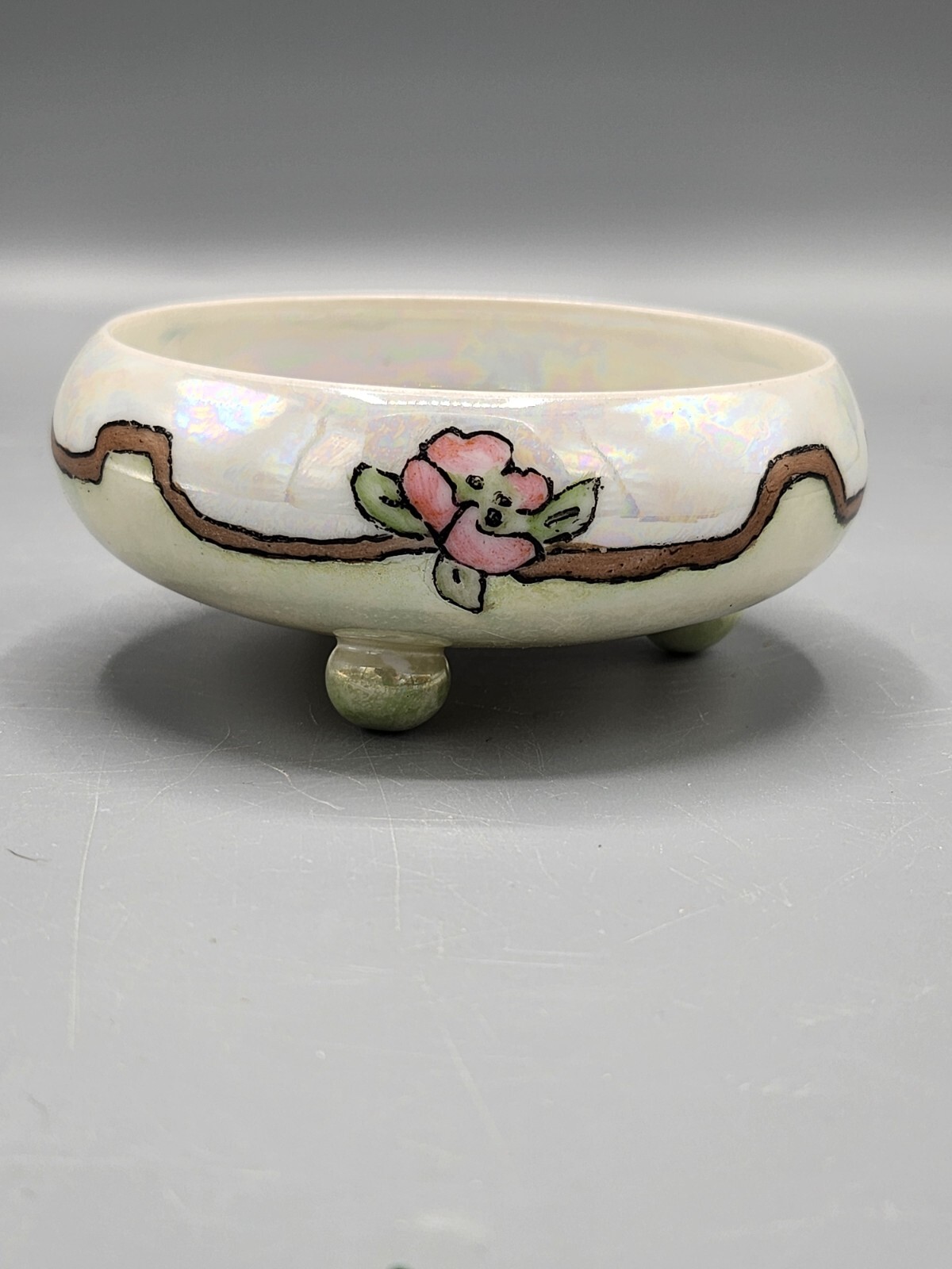 Vintage RS Germany Footed Bowl Handpainted