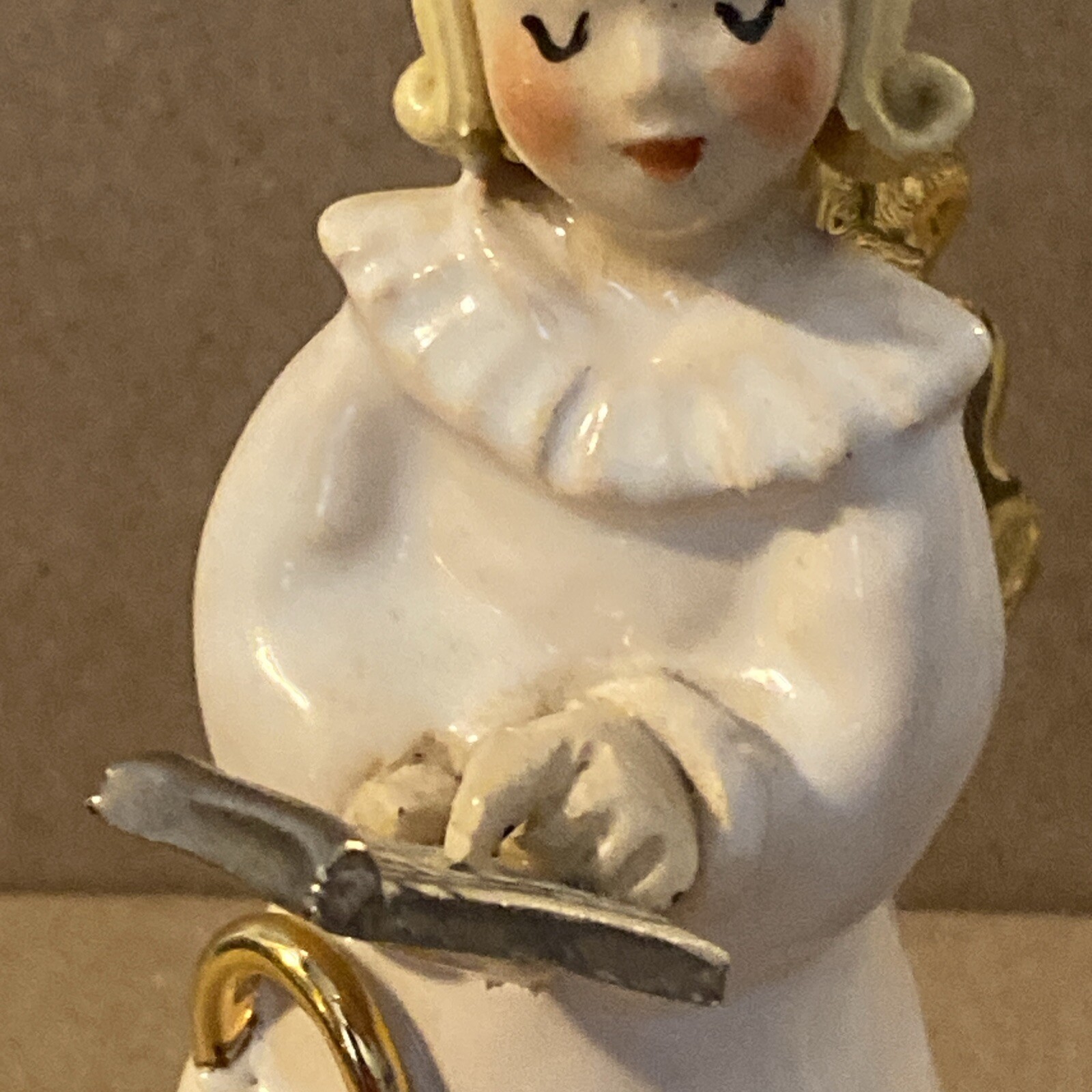 Vtg M.E.M. Ceramics Marguerite E Mitchell Nurse Angel FIGURINE 1940s Terra Cotta