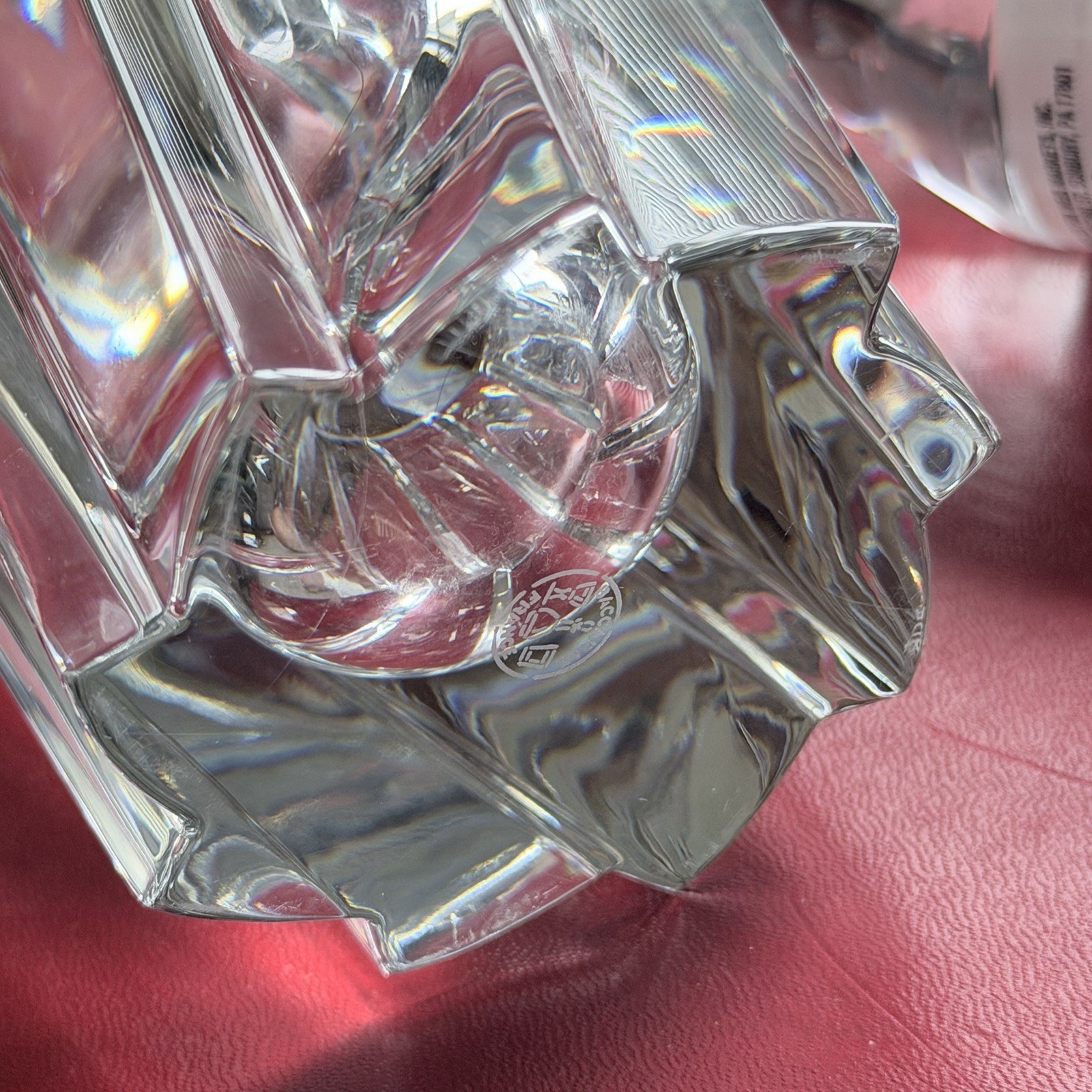Large BACCARAT France Glass Polignac Crystal Twist FLOWER VASE 8,5inches