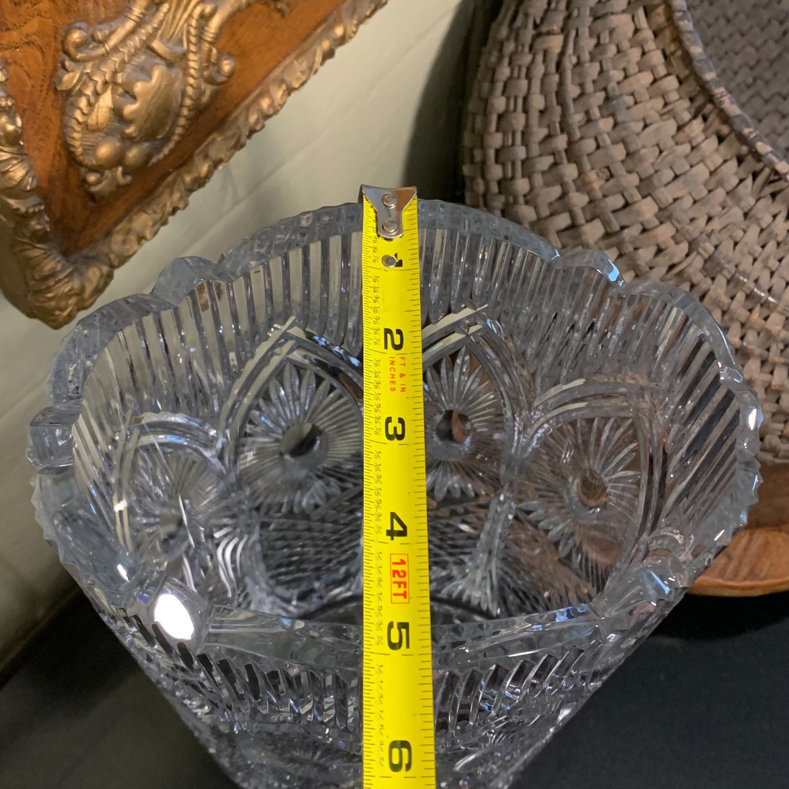 House of Waterford Crystal Dungarvan 14″ Oval Vase #102 of 400 Ireland Excellent