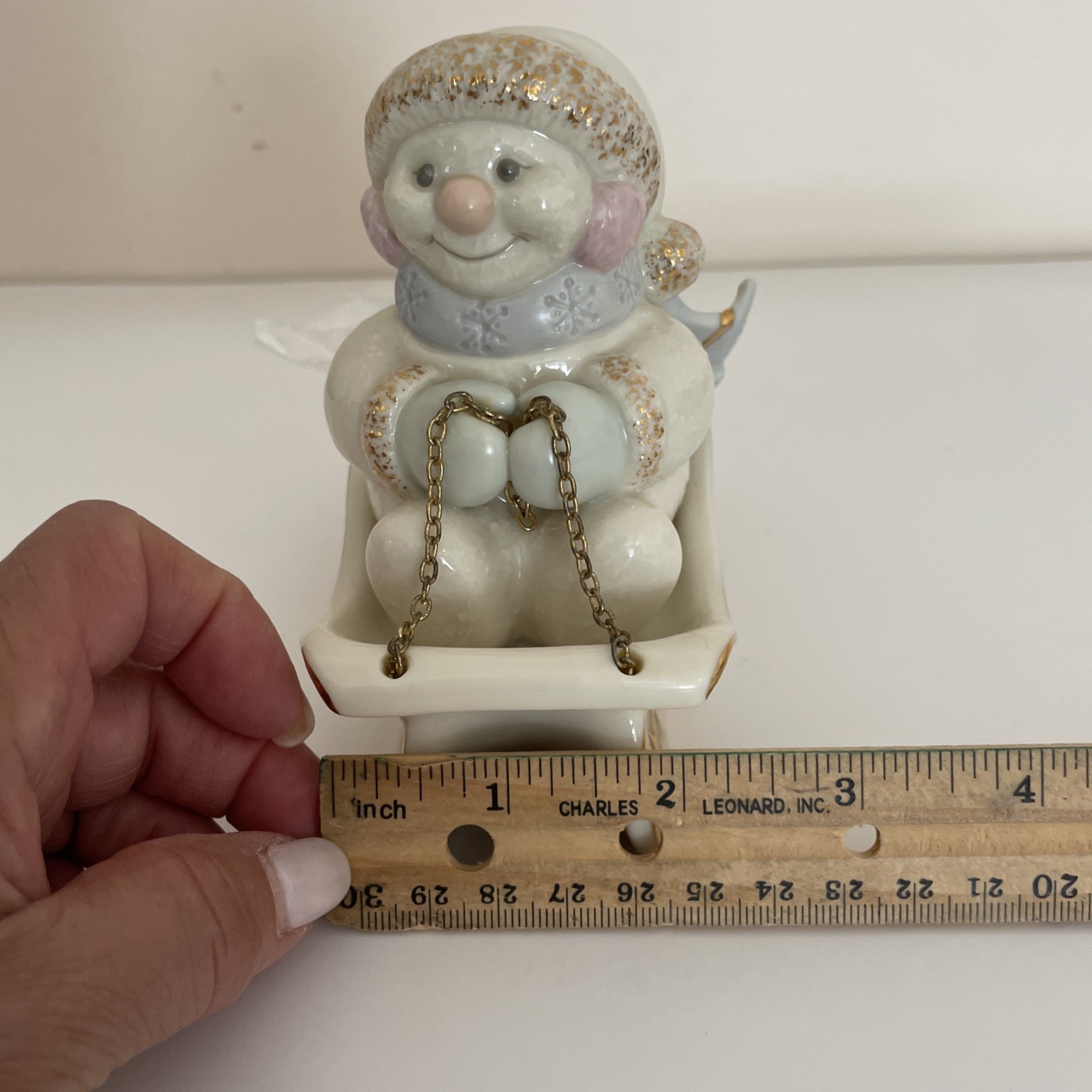 Lenox Christmas Sleigh Light Votive Candle Holder Holiday Snowman FREE SHIP NWOB