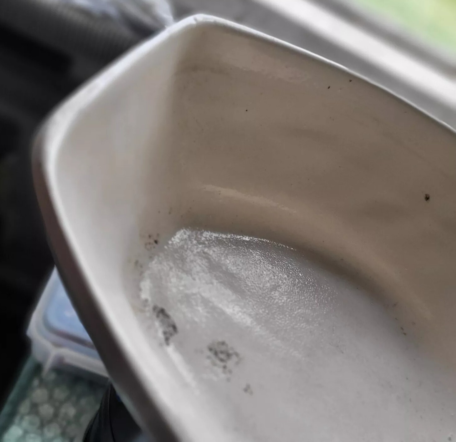 GIANT MP MOUNTAINSIDE POTTERY BOWL 8LB 15″ X 14″ X 5″ HIGHWHITE GLAZE IN AND OUT