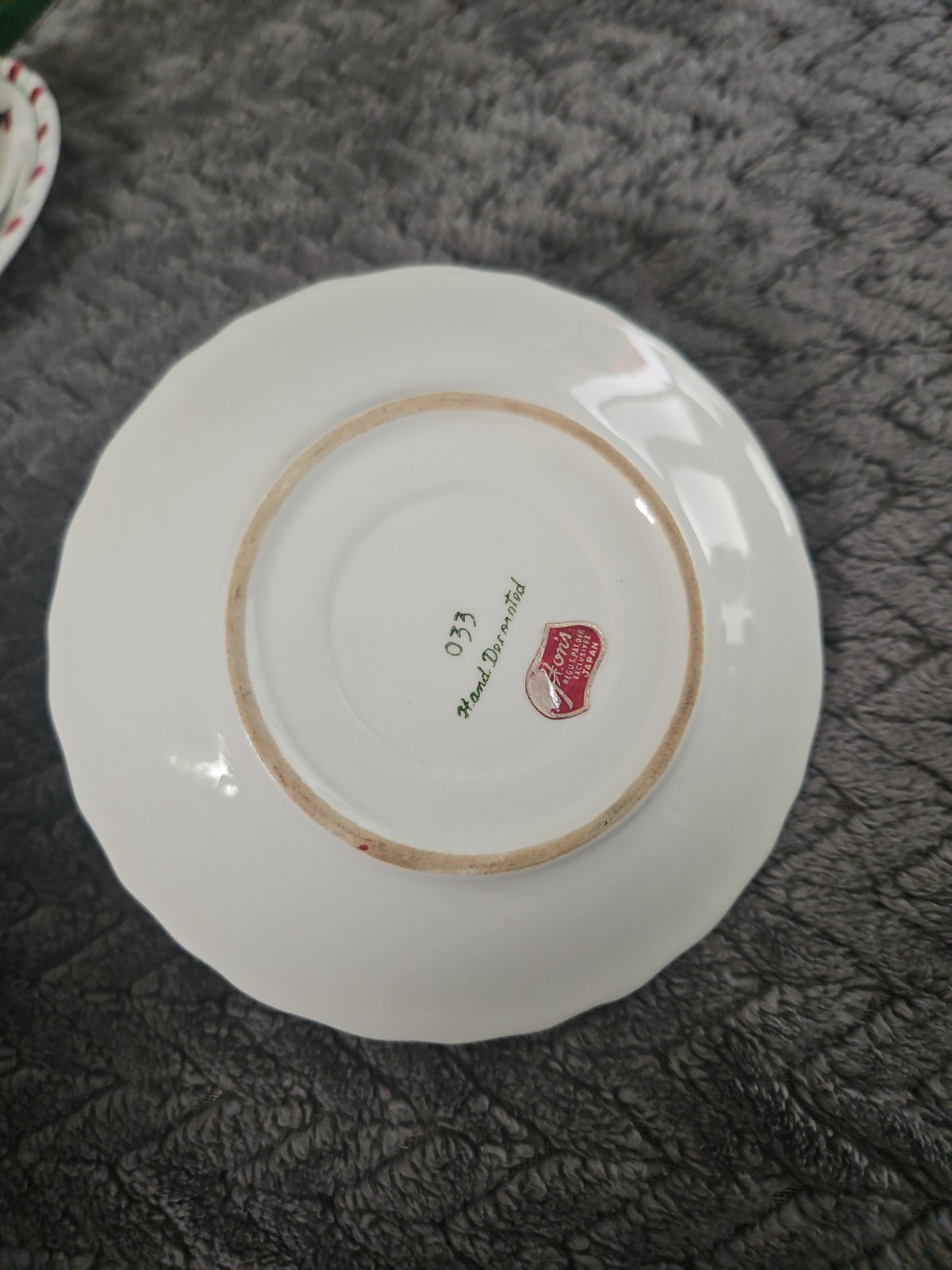 Lefton Japan Candlestick Holder Christmas Holly Candy Cane Rim Taper 033 LOT 3