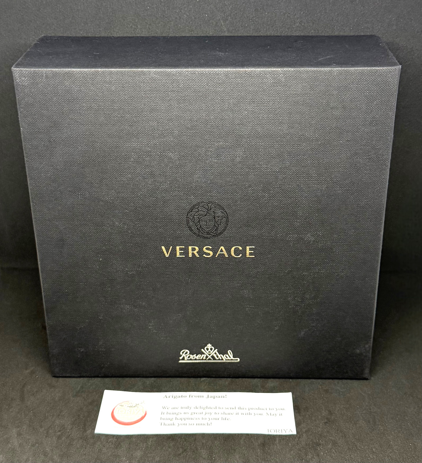 Versace Rosenthal Medusa Crystal Ashtray Clear Medium 13cm 6in w/Box