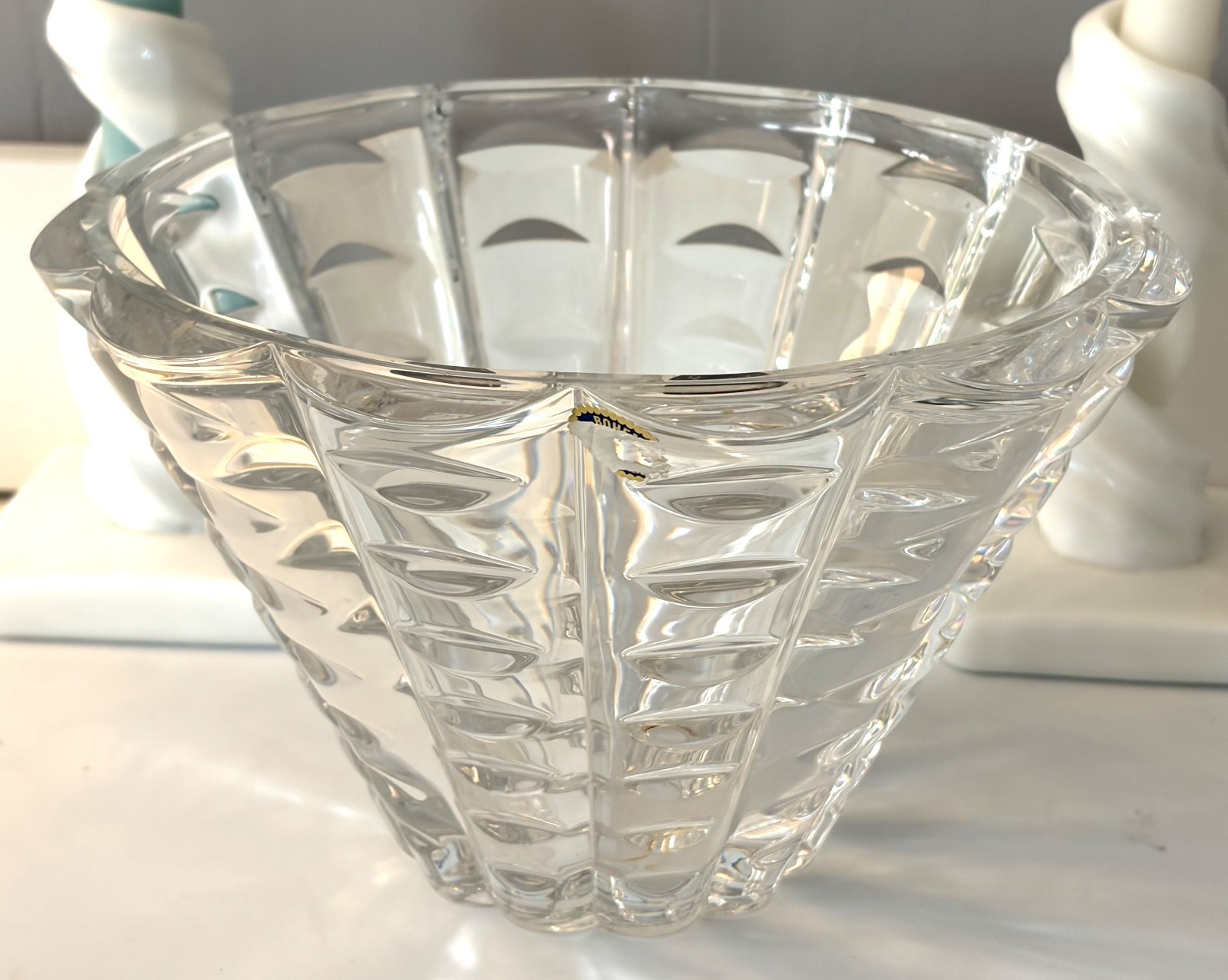 Mikasa Celebrations 24% Lead Crystal Facets 9″ x 6″ Heavy Bowl-Stunning