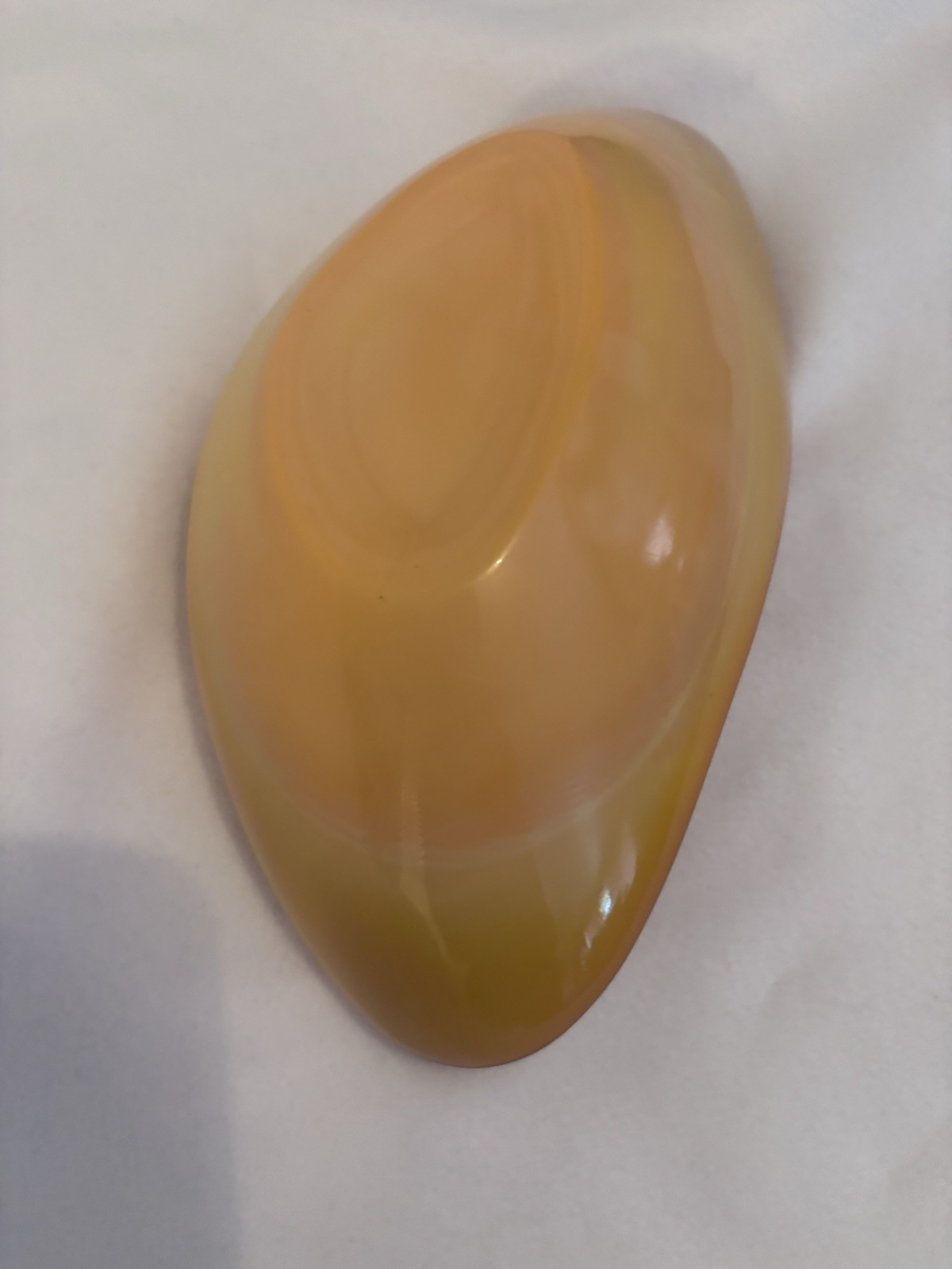 l. E. Smith bittersweet Orange Art Glass Ashtray with Glossy Finish