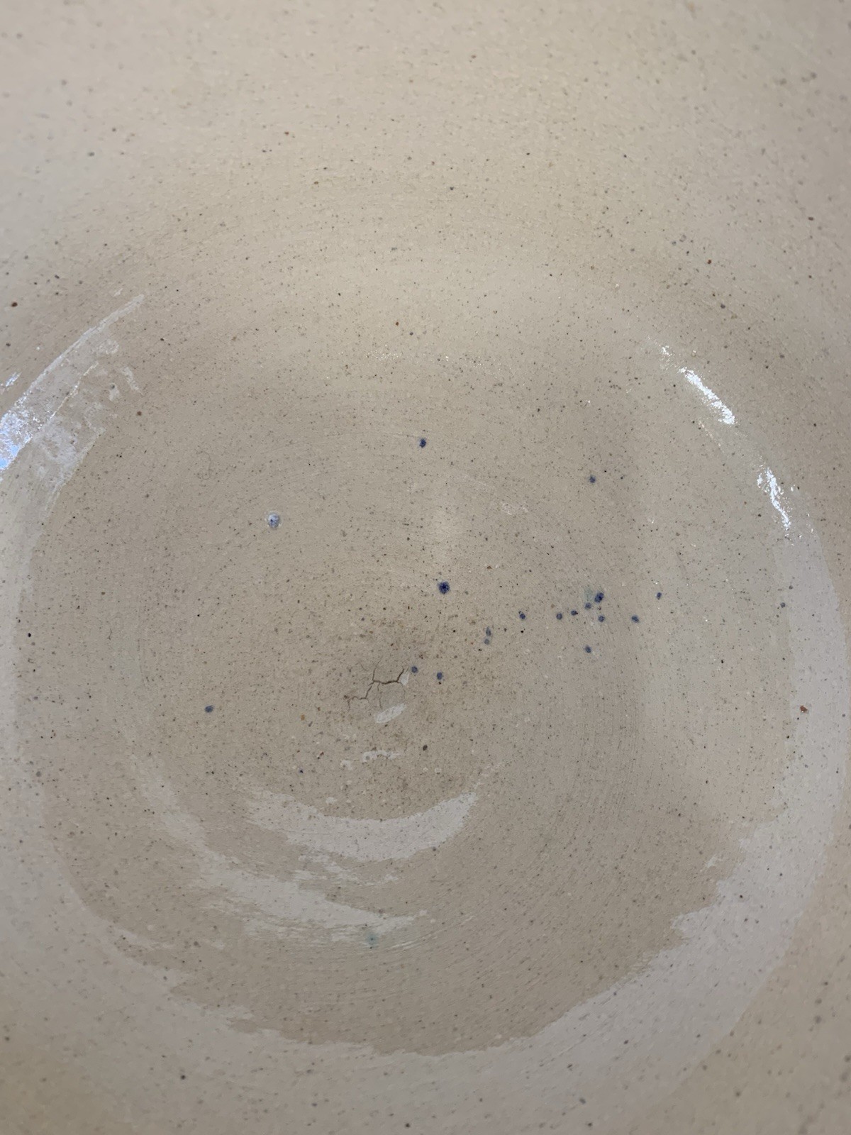 Vintage Cream Color Pottery Bowl, Dish , Planter Signed Lutz See Listing